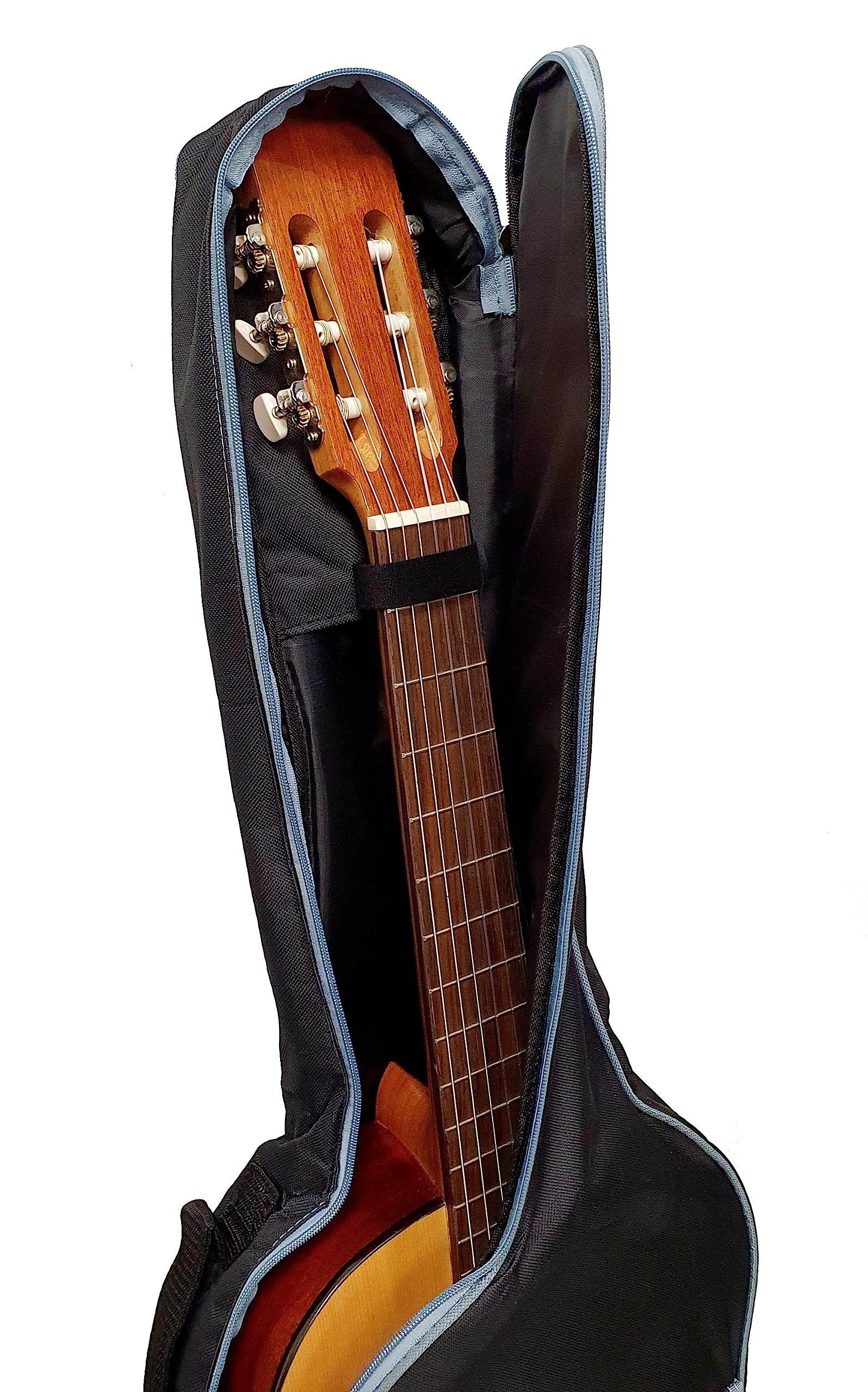 Rockstar - Funda Impermeable y Acolchada 8mm Guitarra Clásica Española Flamenco GC20 Mochila Doble Correa Reforzada Bolsillos - Rockmusic