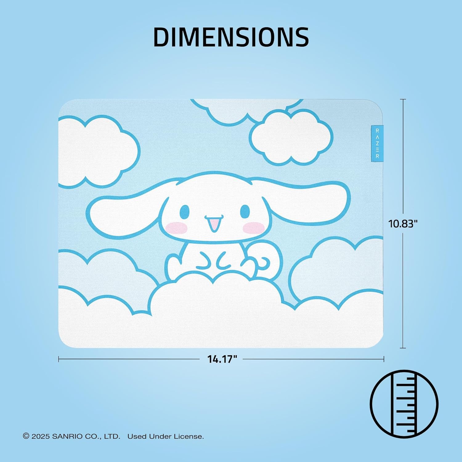 Razer Gigantus V2 Soft Gaming Mouse Pad (Medium): Textured Micro-Weave Cloth Surface - Thick, High-Density Rubber Foam - Anti Slip Base - Cinnamoroll Edition