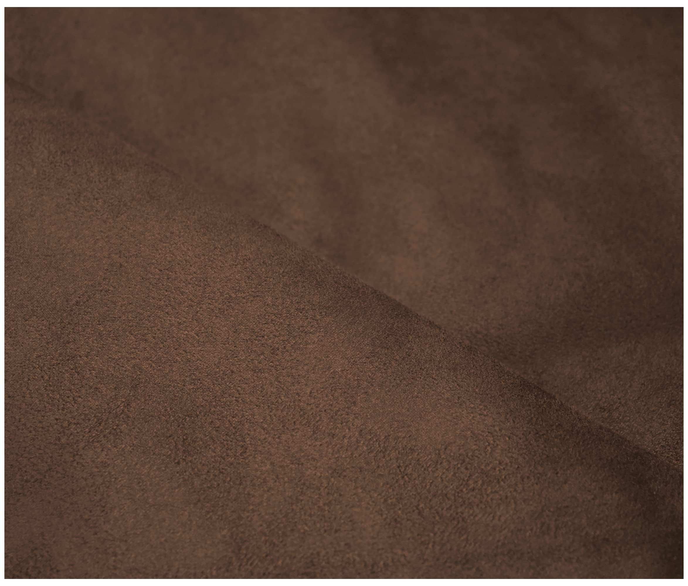 Faux Suede Soft Touch Leatherette Upholstery Fabric for Furnishings Cushions Curtain (300 x 150cm (3 Metre), Brown)