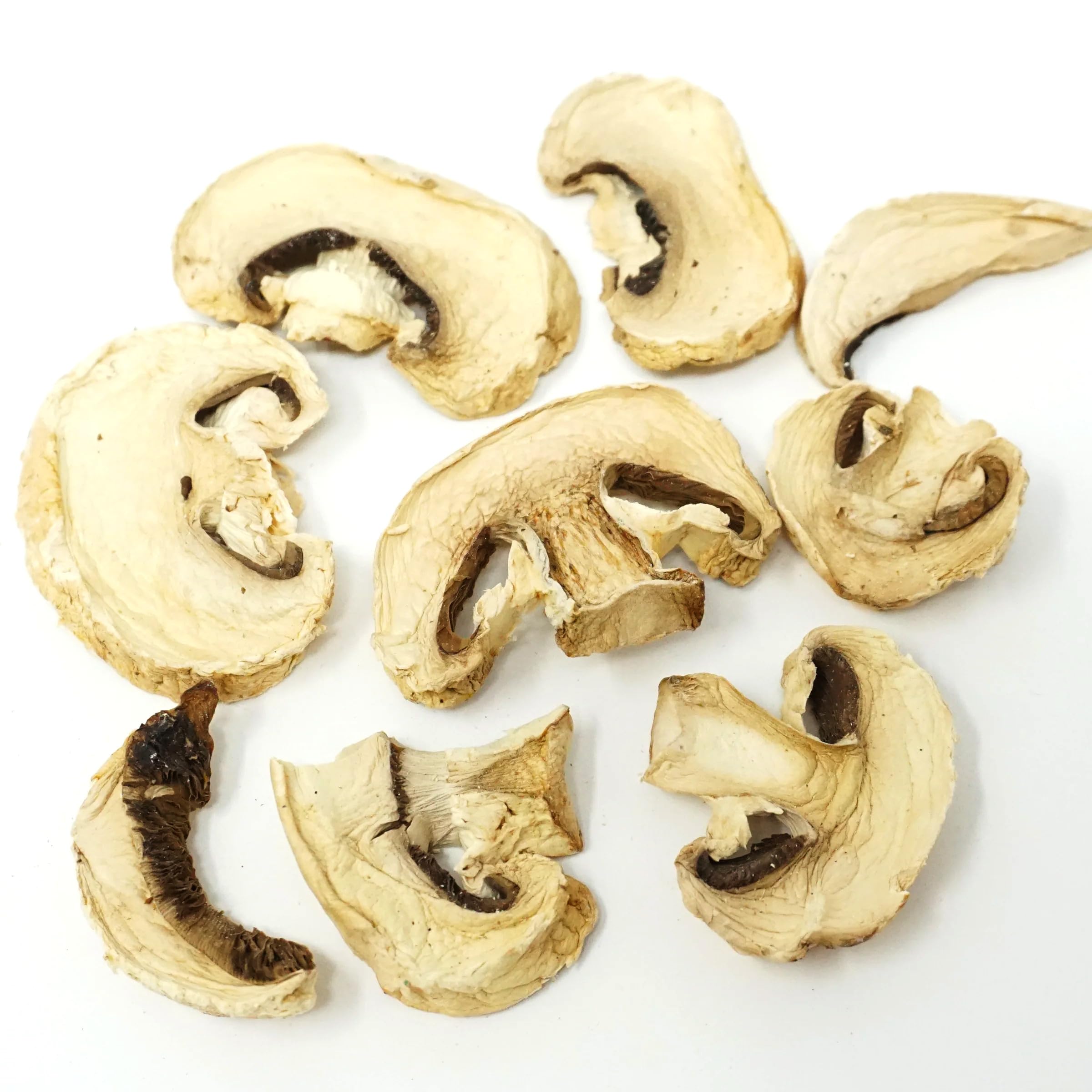 Essential Spice Dried Sliced White Button Mushrooms – Premium Quality, Mild & Savory Flavor – Ideal for Soups, Sauces, Stir-Fries & Pasta – Easy to