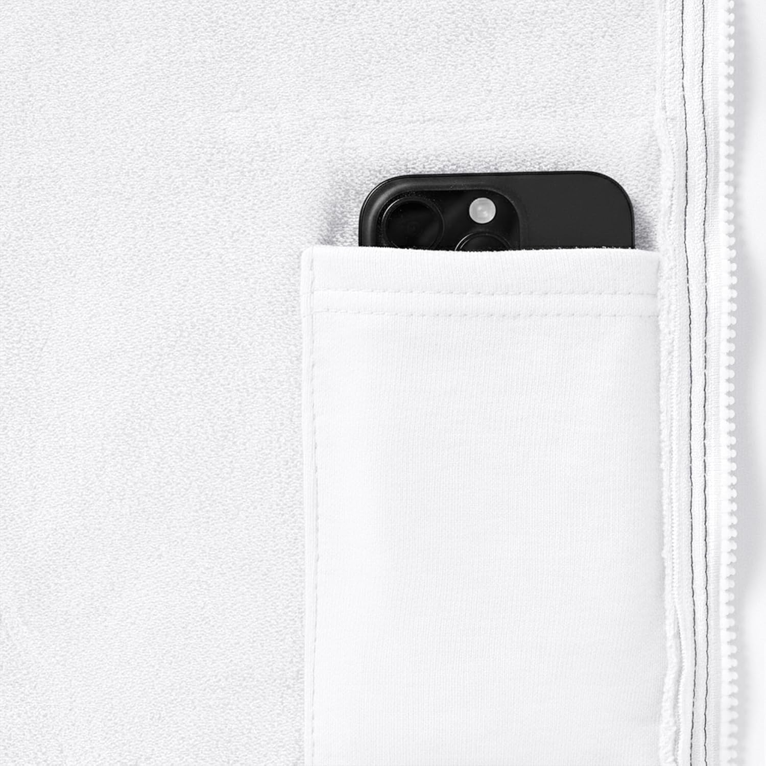 Ohoo Mens Slim Fit Waffle Knit Cotton 100% Zip Up Hoodies Lightweight Casual Long Sleeve with Kanga Pocket - Image 5