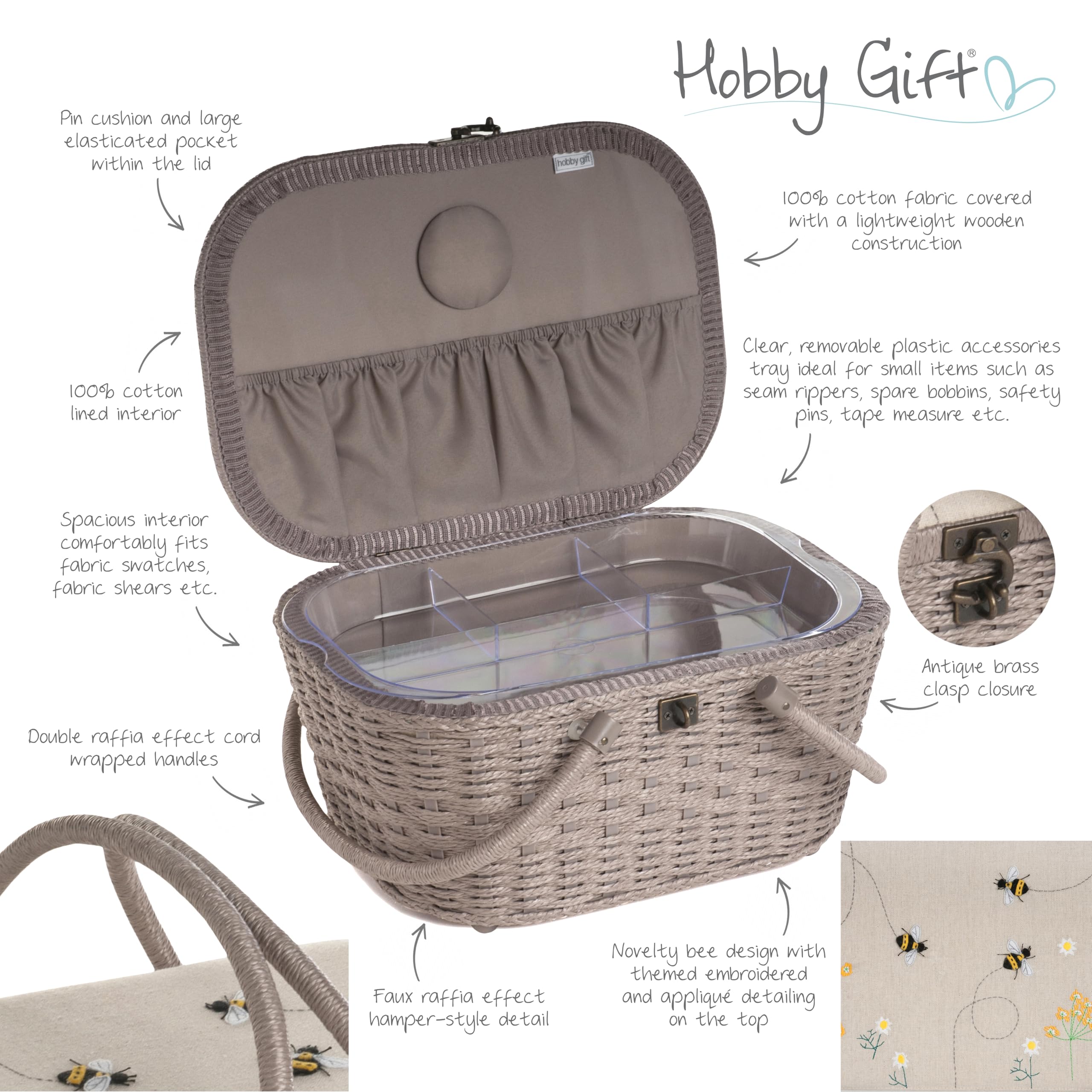 Amazon.co.jp : Groves Hobby ギフトソーイングボックス ウィッカー