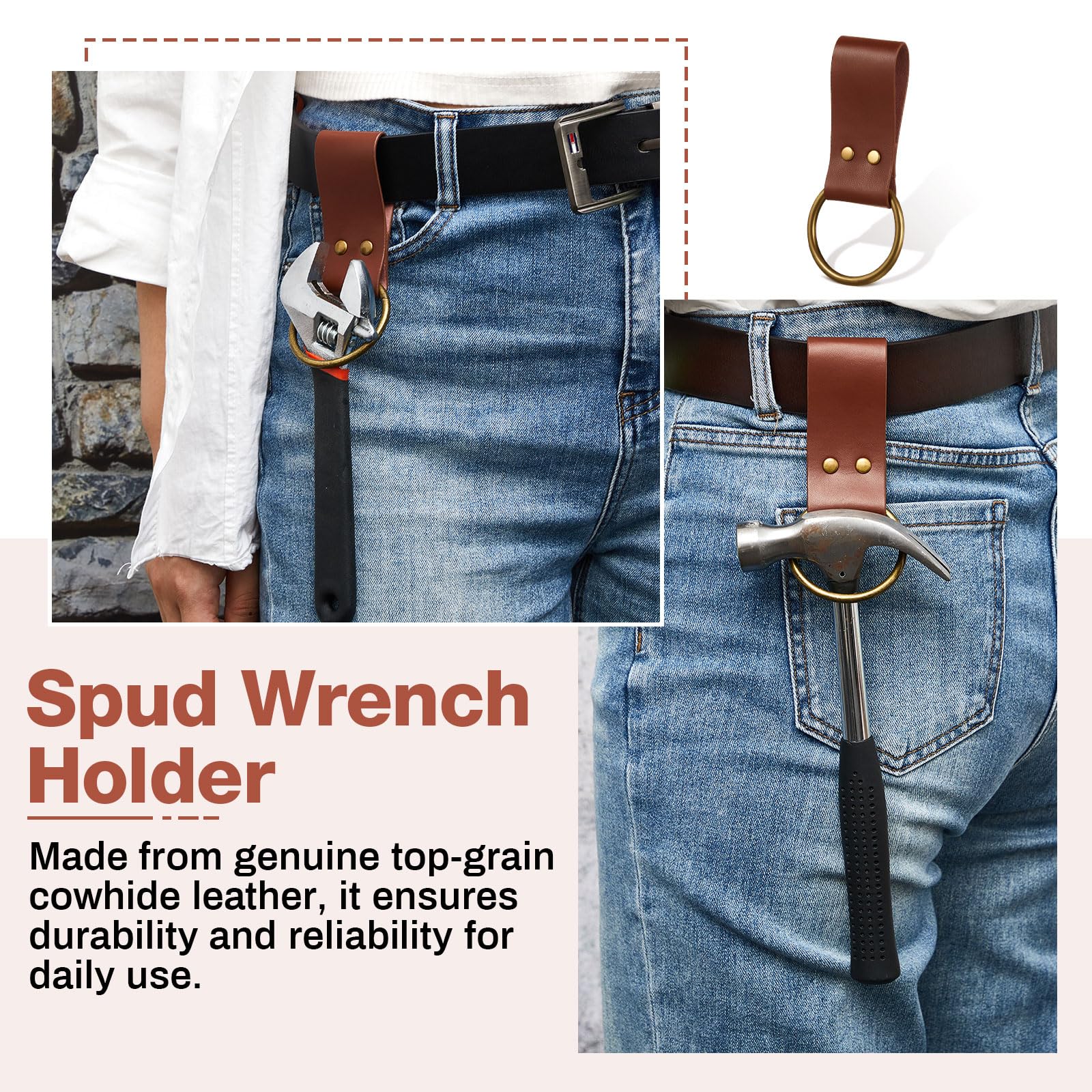 Leather Hammer Holder - Keep Tools Handy -3