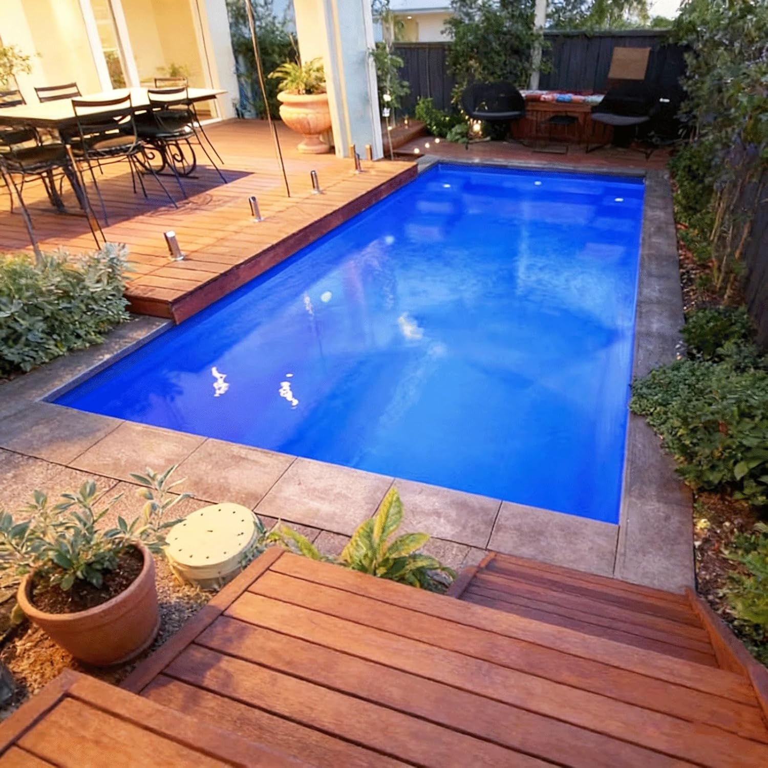 Heated Container Swimming Pool 40FT Insulated Above Ground Pool, Modular Steel Structure for Backyard Rooftop Vacation Rental or Cold Weather Use