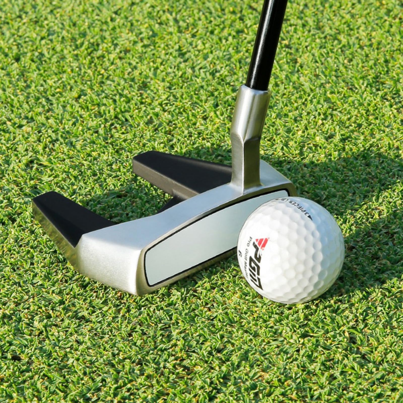Putters de palo de golf para zurdos o diestros, eje de grafito para hombres, mujeres, entrenadores, jugadores, golfistas con soporte para recoger pelotas, incluye funda para la cabeza de golf