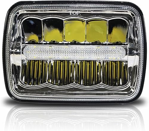 Miniatura 6 de Faros delanteros LED de 5 x 7, 7 x 6, chip Osram Angel Eye DRL, haz sellado de repuesto para H6054 6054 Jeep Wrangler YJ Cherokee XJ Chevy Express