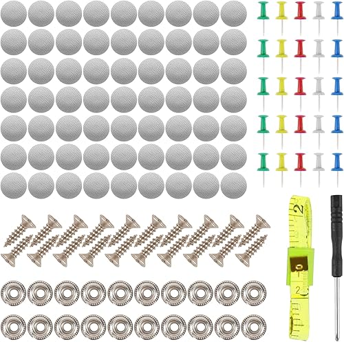 OTUAYAUTO Kit de reparación de techo de techo de automóvil de 60 piezas, remaches a presión para techo de automóvil, hebilla fija de franela con