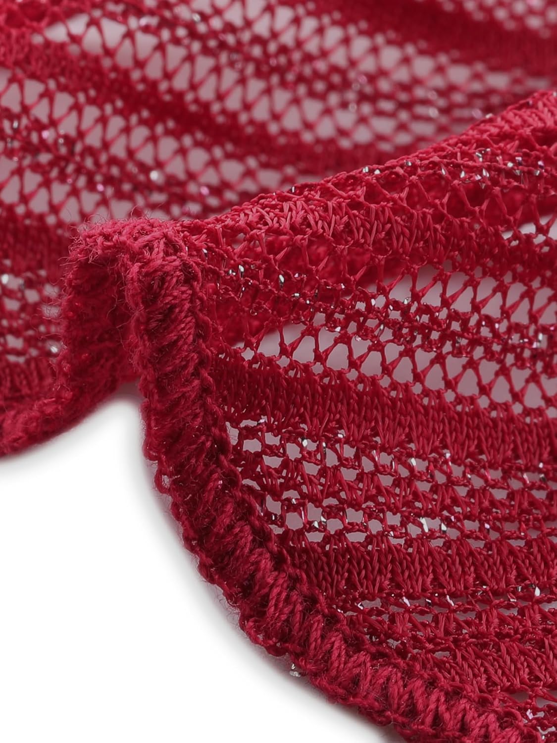 Agnes Orinda Plus Size Women's Ruffle 3/4 Sleeve Tunic Tops V Neck Double Layers Loose Fit Mesh Blouses Shirt - Image 5