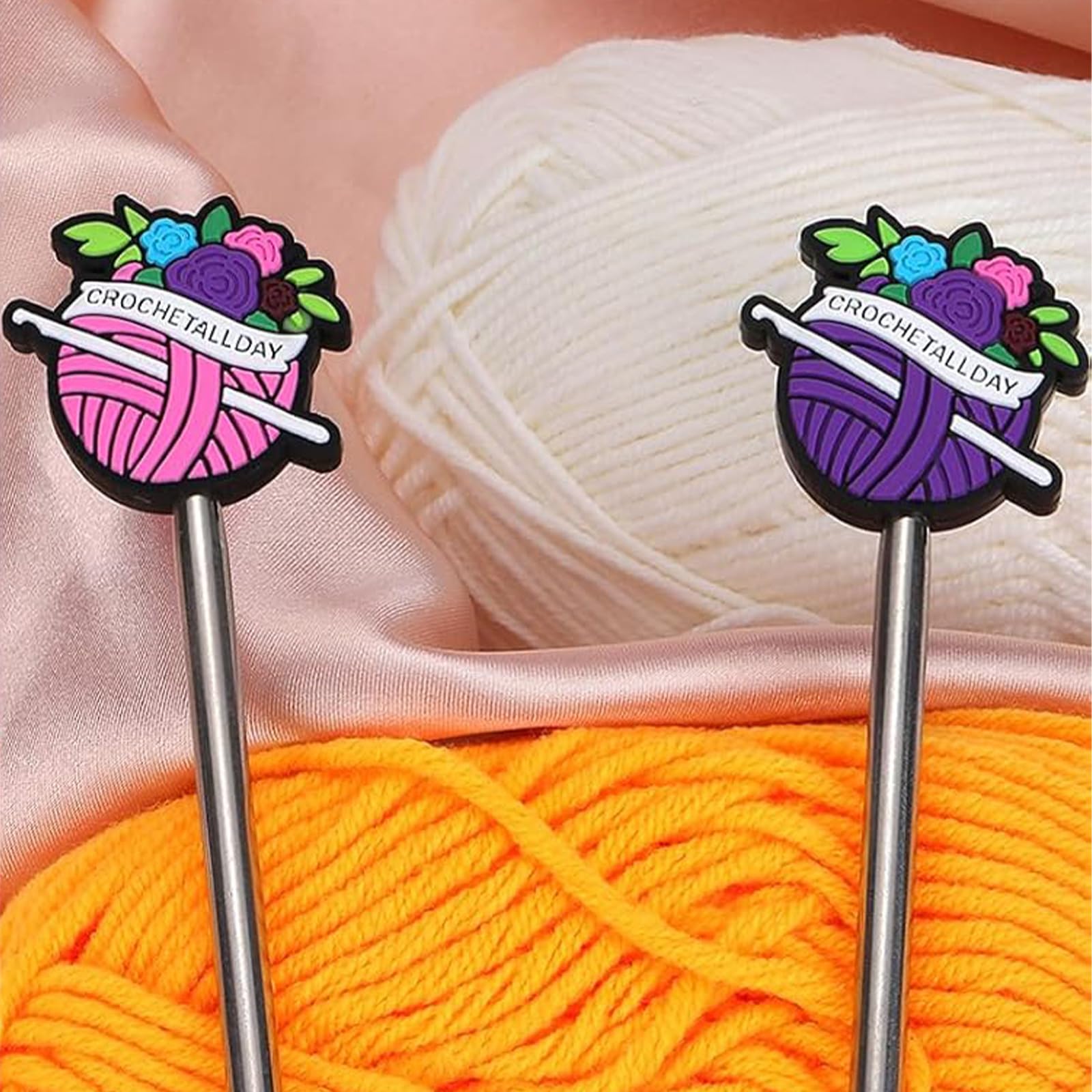 10pcs Knitting Needle Stoppers Yarn Shape Knitting Needle Point Protectors Stitch End Caps for Knitting Supplies Accessories - Image 3