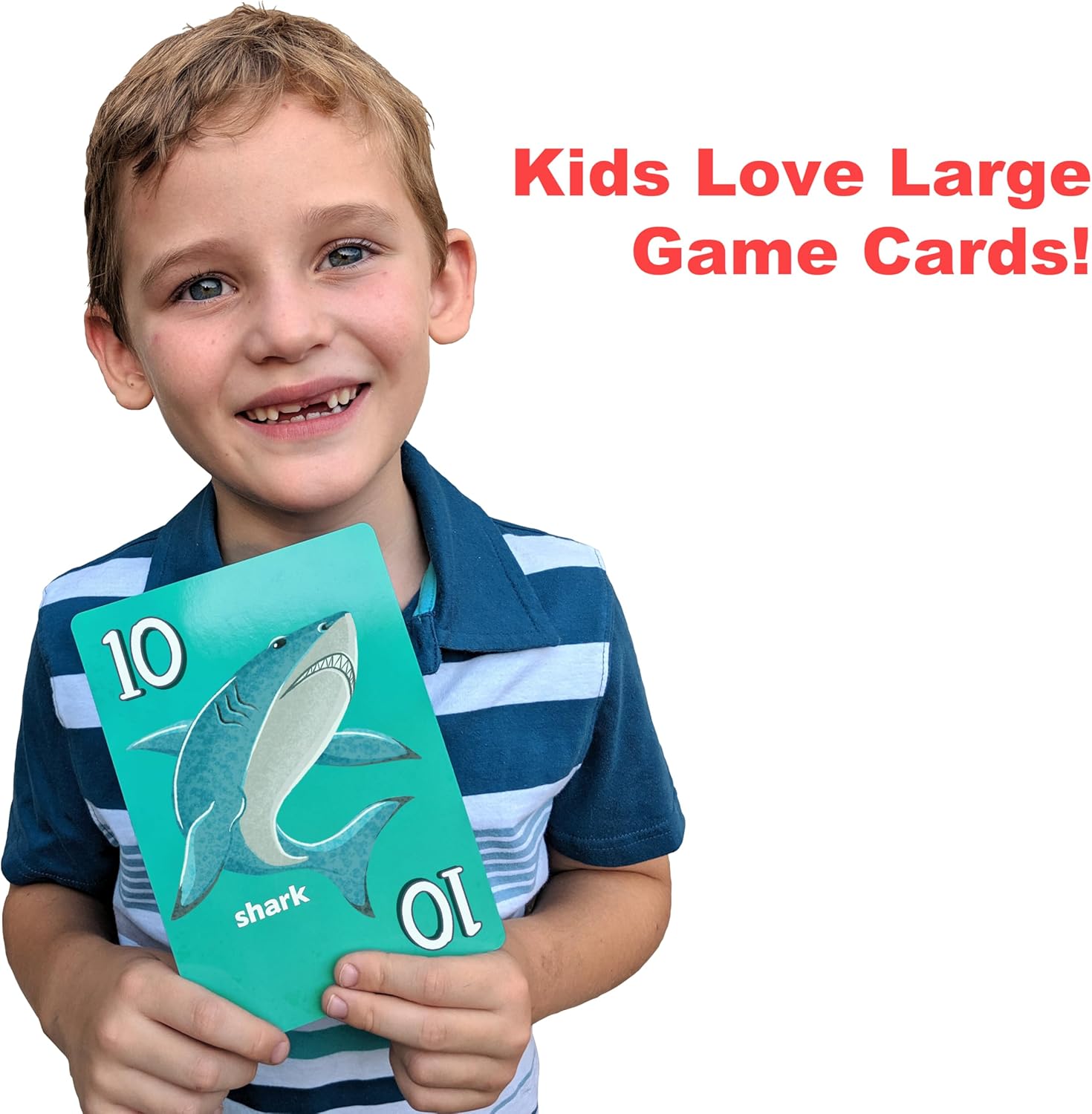Arizona GameCo Giant Go Fish Card Game for Kids and Families – Play Go Fish and Old Maid – Large 5x7in Cards – Adorable Animal Art – a Fun Gift idea for Boy/Girl – a Family Game for Ages 4+