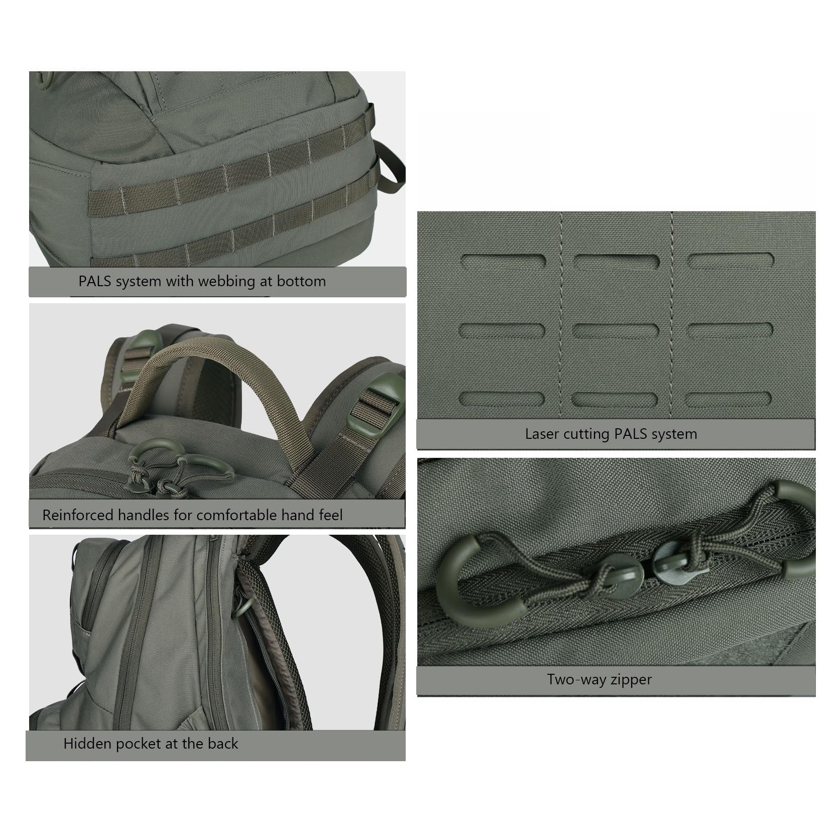 Bulk Knapsack Tactical, Wojskowy Duży 20-35L Taktyczny Wodoodporny Plecak Podróżny, Plecak Dzienny, Oddychająca Torba Podróżna Na Laptopa, Do Plecaków, Trekkingu, Jazdy Rowerze Rowerze(Khaki)