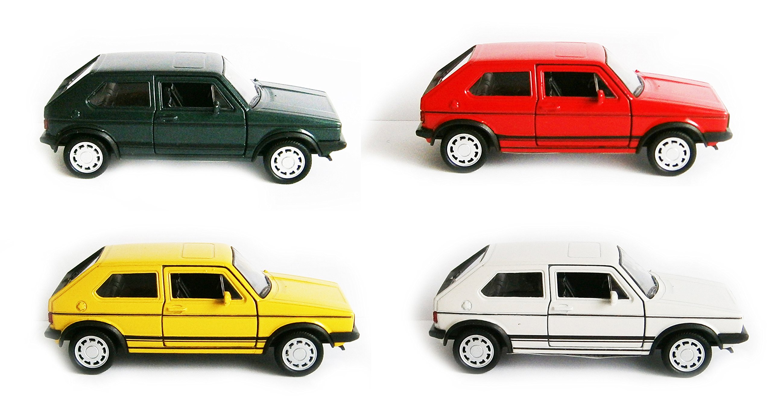 Volkswagen Golf I GTI Modellino auto in metallo con motore di ritiro VW modello auto giocattolo 4 varianti Welly 77 (verde metallizzato)