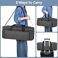 Vista 5 de LUXJA Estuche de transporte de doble capa compatible con máquina troqueladora Cricut, bolsa de 2 capas compatible con Cricut Explore Air (Air 2)