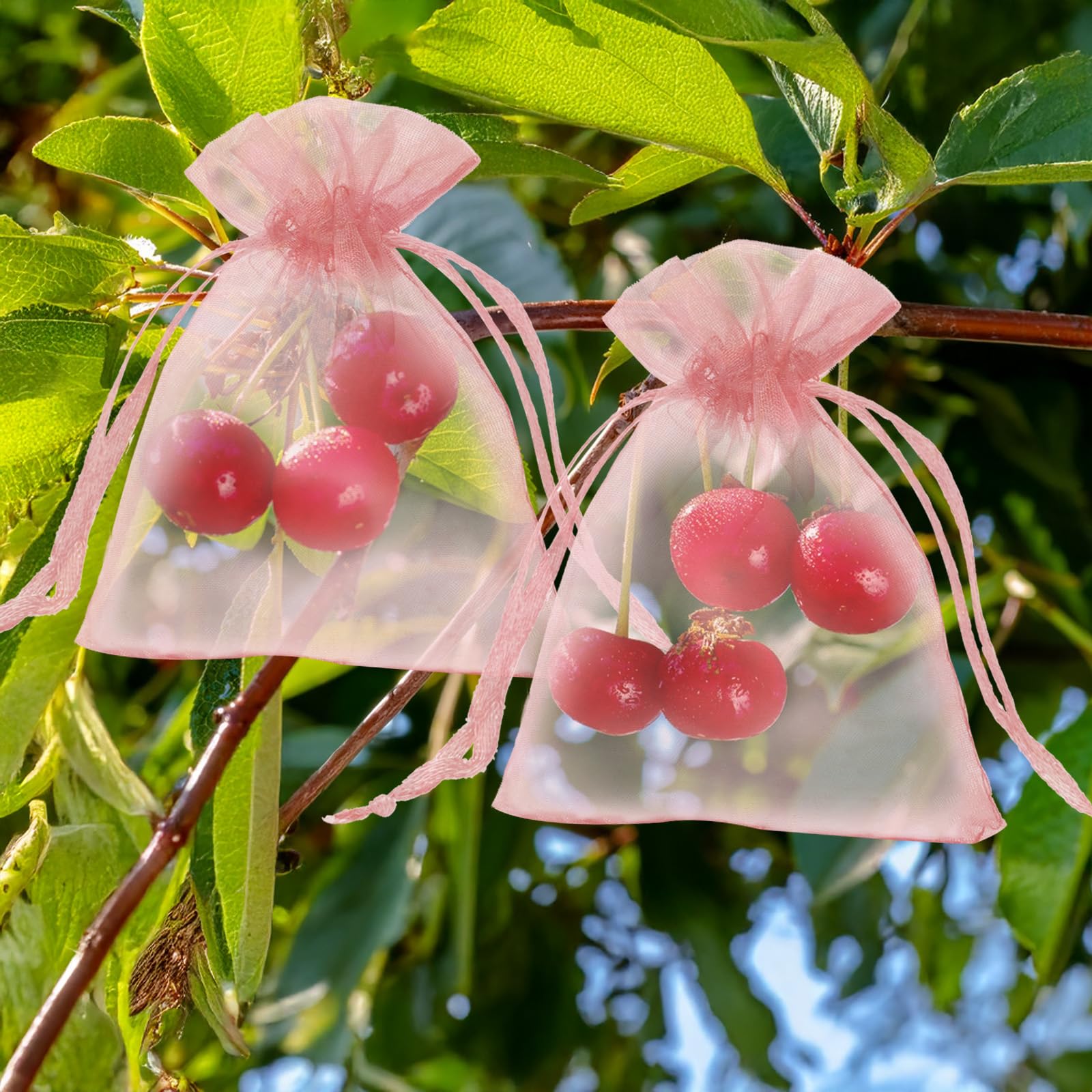 G2PLUS 50PCS Bolsitas para Regalos,Bolsas Organza 7×9CM Bolsita Rosa,Bolsas Pequeña para Boda Favores Joyas y Dulces