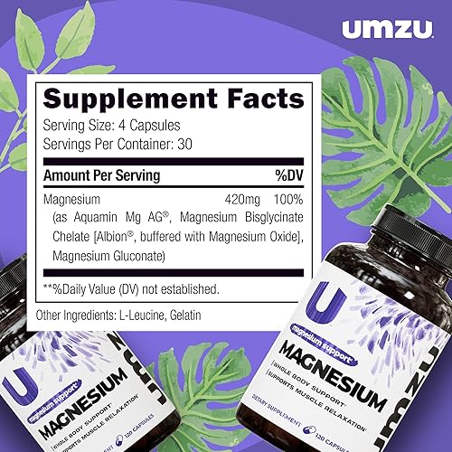 Miniatura 4 de UMZU Magnesio diario | Potente complejo de magnesio biodisponible para un metabolismo saludable, energía sostenida, rendimiento del ejercicio y