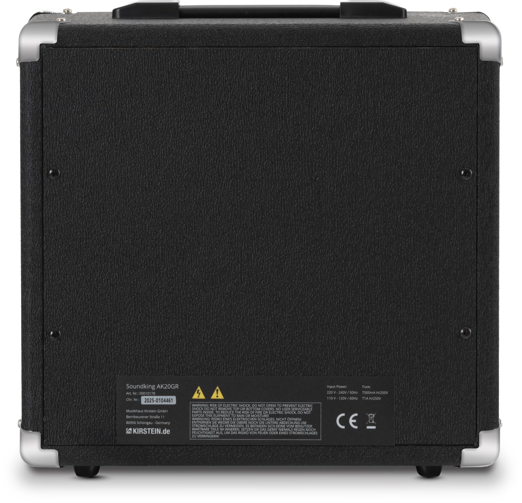 Soundking AK20-GR Amplificatore Chitarra 60W - Equalizzatore 3 Bande - Speaker 8" - 2 Canali Clean/Overdrive