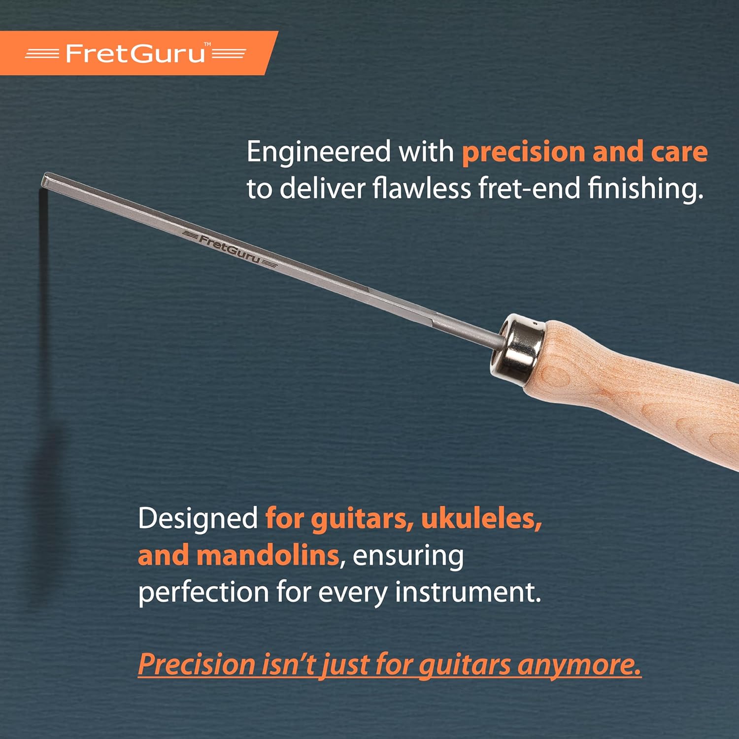 FretGuru Ultimate Fret End File 2 - Fix Sharp Fret Ends, Fret Sprout, Fret End Dressing File Pro Luthier Tool Guitar Tech [FINALLY AVAILABLE AGAIN - ADVANCED NEW DESIGN SHIPPING NOW]