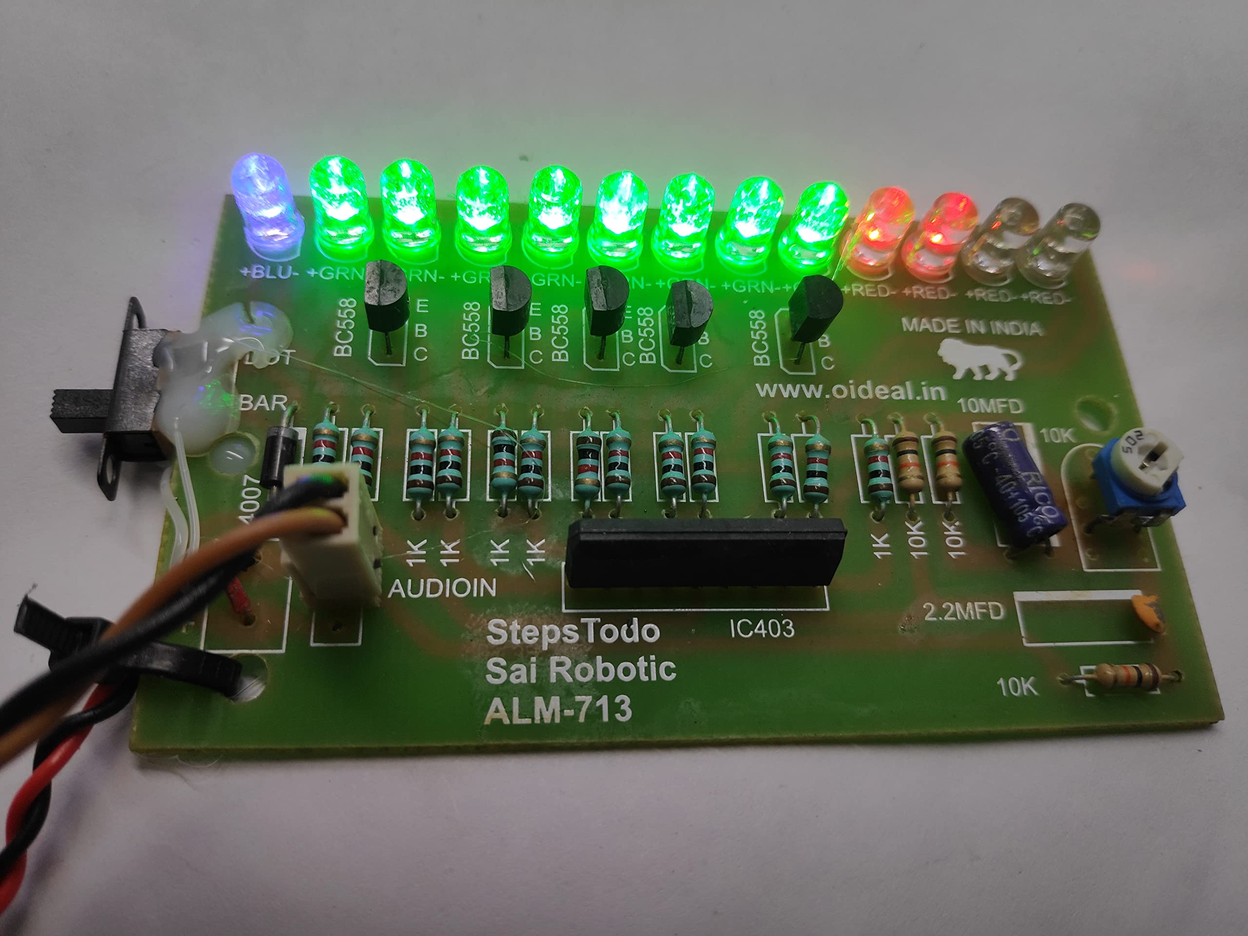 SAI ROBOTIC LB1403 / KA2284 / AN6884 / BA6124 Audio Level Indicator ( DOT / BAR Convertible Modes ) Pro Sound level indicator module 12 L.E.D. Adjustable DC 5V-9V Electronic Hobby Kit Display Lights Kit Components (B09MPLHJY8) Amazon Price History, Amazon Price Tracker