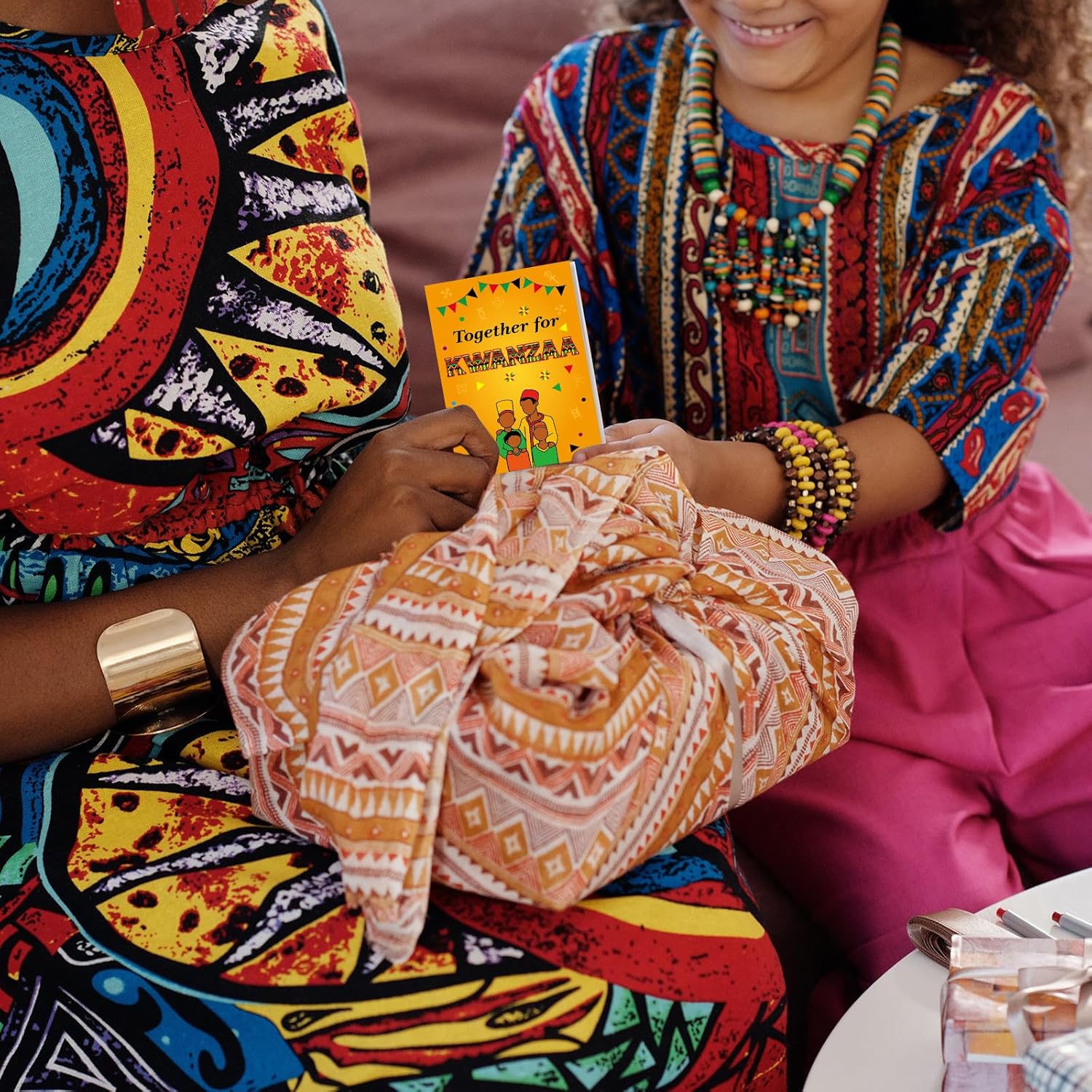 ceiba tree 24 Pack Kwanzaa Cards American Annual Celebration Greeting Cards African American Christmas Note Card with Envelopes and Stickers - Image 7