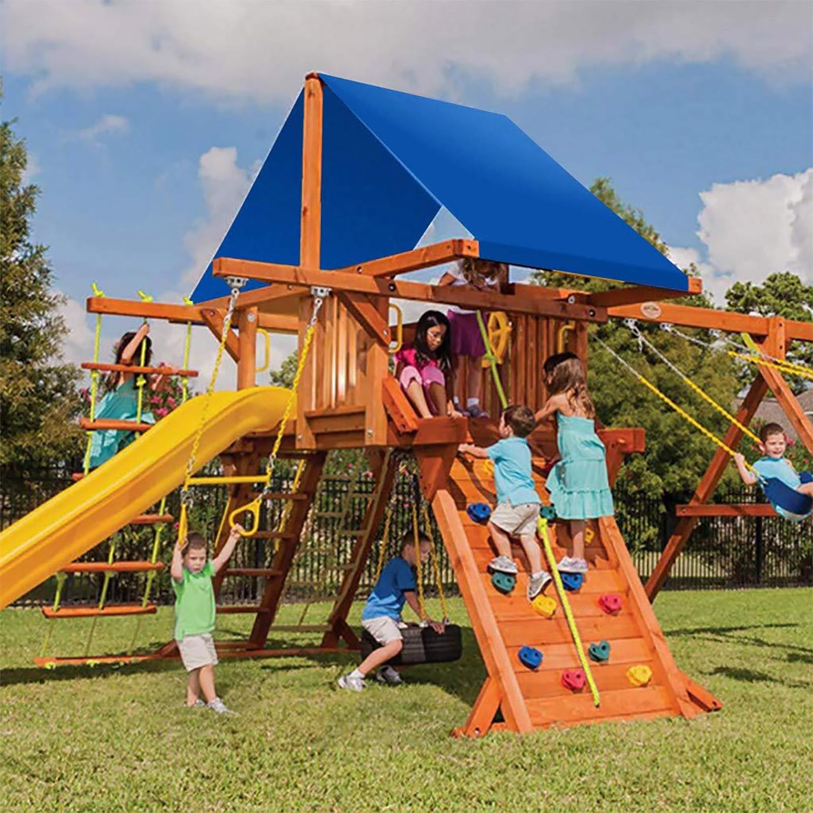 Toldo de Repuesto para Parque Infantil, Toldo de Lona de Repuesto para Niños, Toldo para Vela de Sol, Toldo para Techo de Parque Infantil, Jardín Velas de Sombra, para la Mayoría de Las Ocasiones