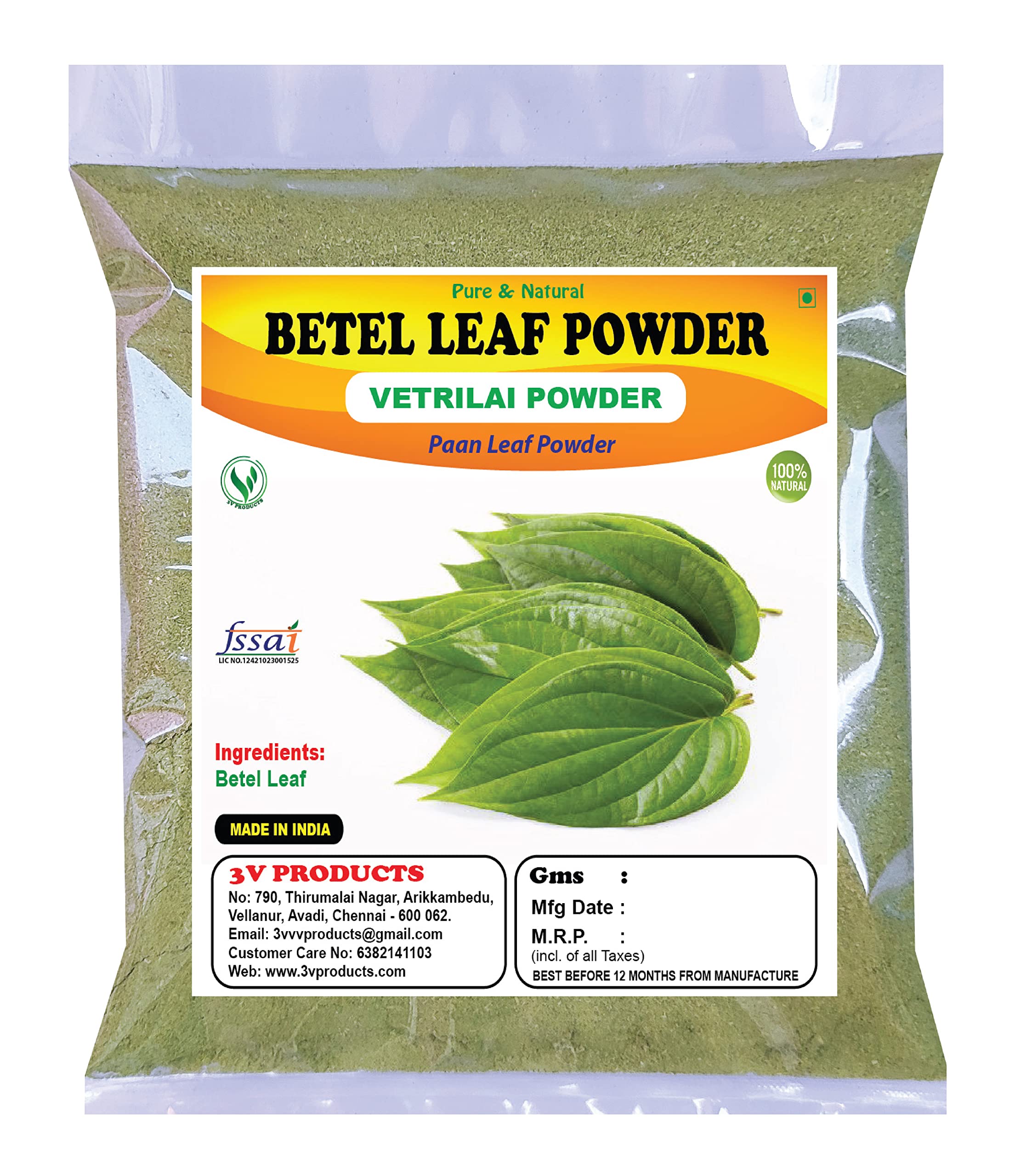 3V PRODUCTS Betel Leaf Powder 1Kg | Paan Leaf | Vetrilai | Banarasi Paan for Digestive, Oral Health, Reduce Cholesterol & Diabetes (B0BMXN1CVC) Amazon Price History, Amazon Price Tracker