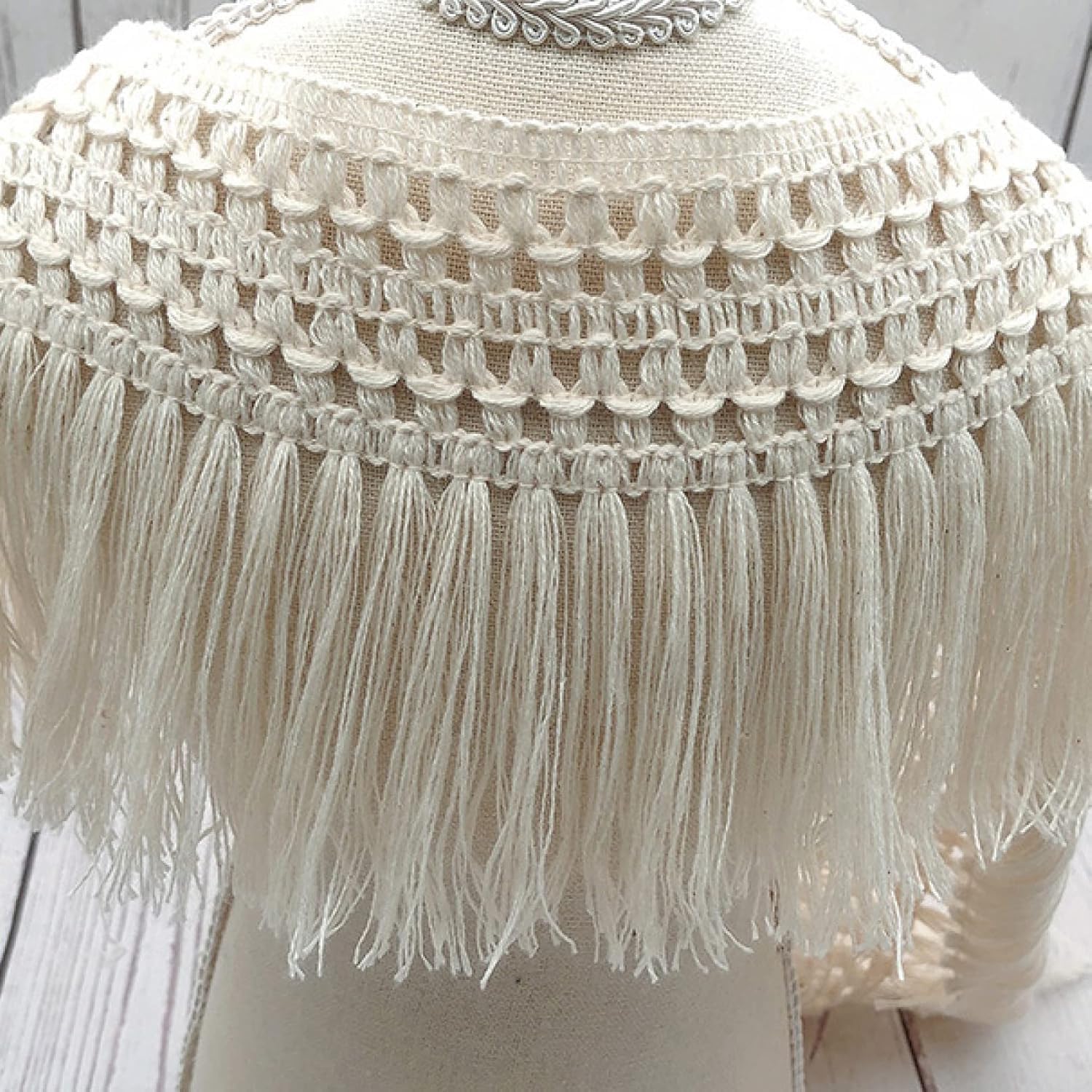Garniture à pompons en coton de 5/10 yards