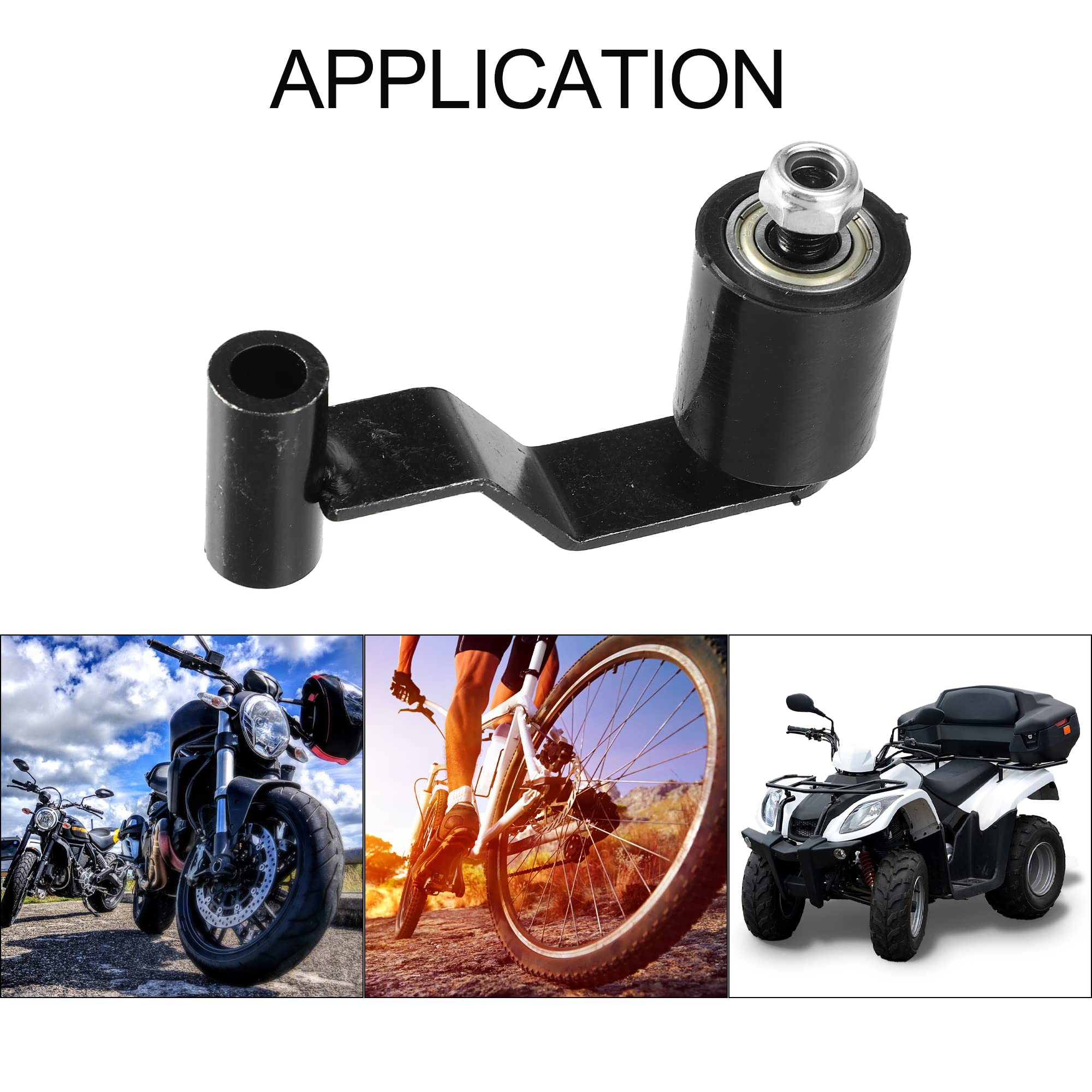A ABSOPRO Cadena Tensor Ajustador Juego para Moto para 110cc 125cc Negro