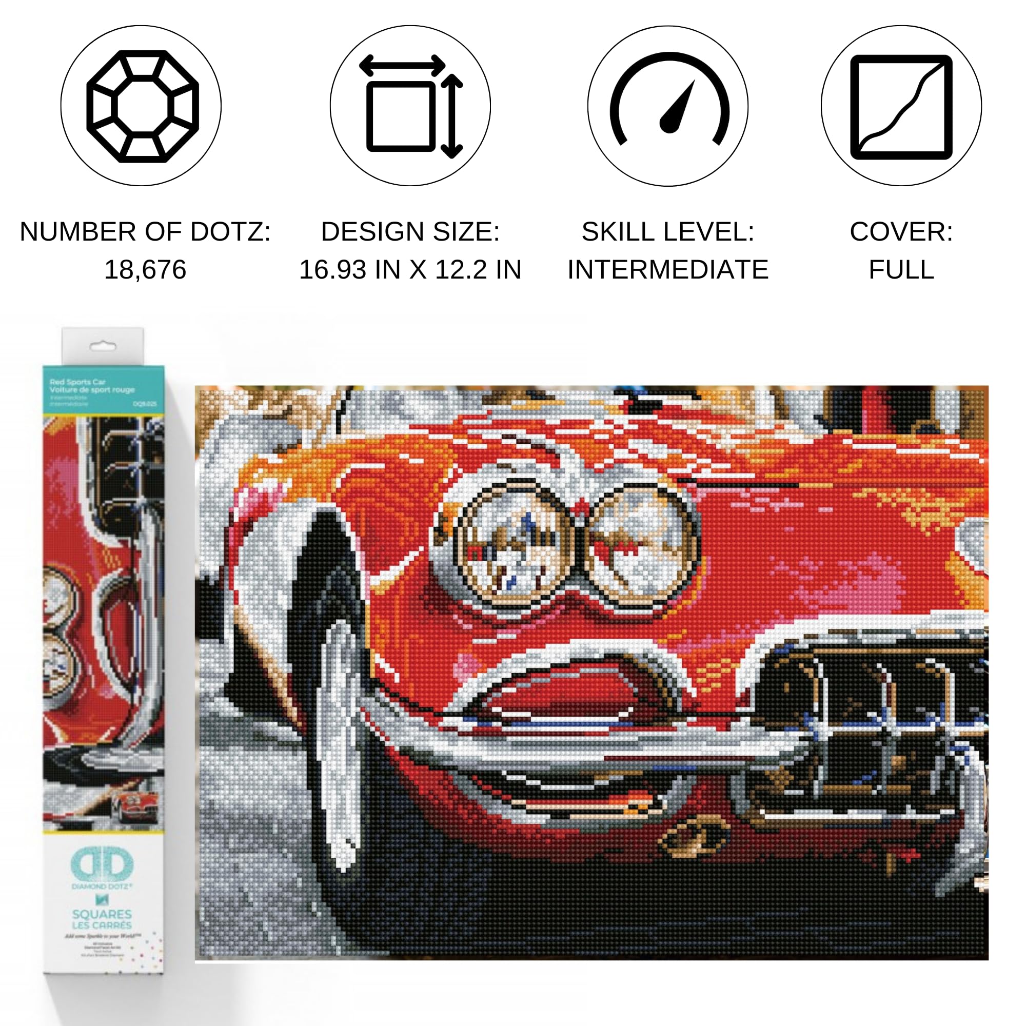 Amazon.com: DIAMOND DOTZ Red Sports Car Diamond Painting Kits for