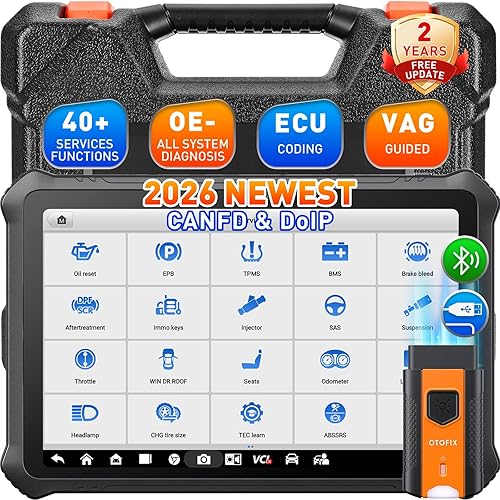 OTOFIX D1 PROS 2026 Bidirectional Scan Tool, 2 Years Free Update, ECU Coding, FCA SGW Access, 40+ Services, Active Test, VAG Guided Function, Auto Scan 2.0, CANFD & DOIP, Advanced of D1 Lite