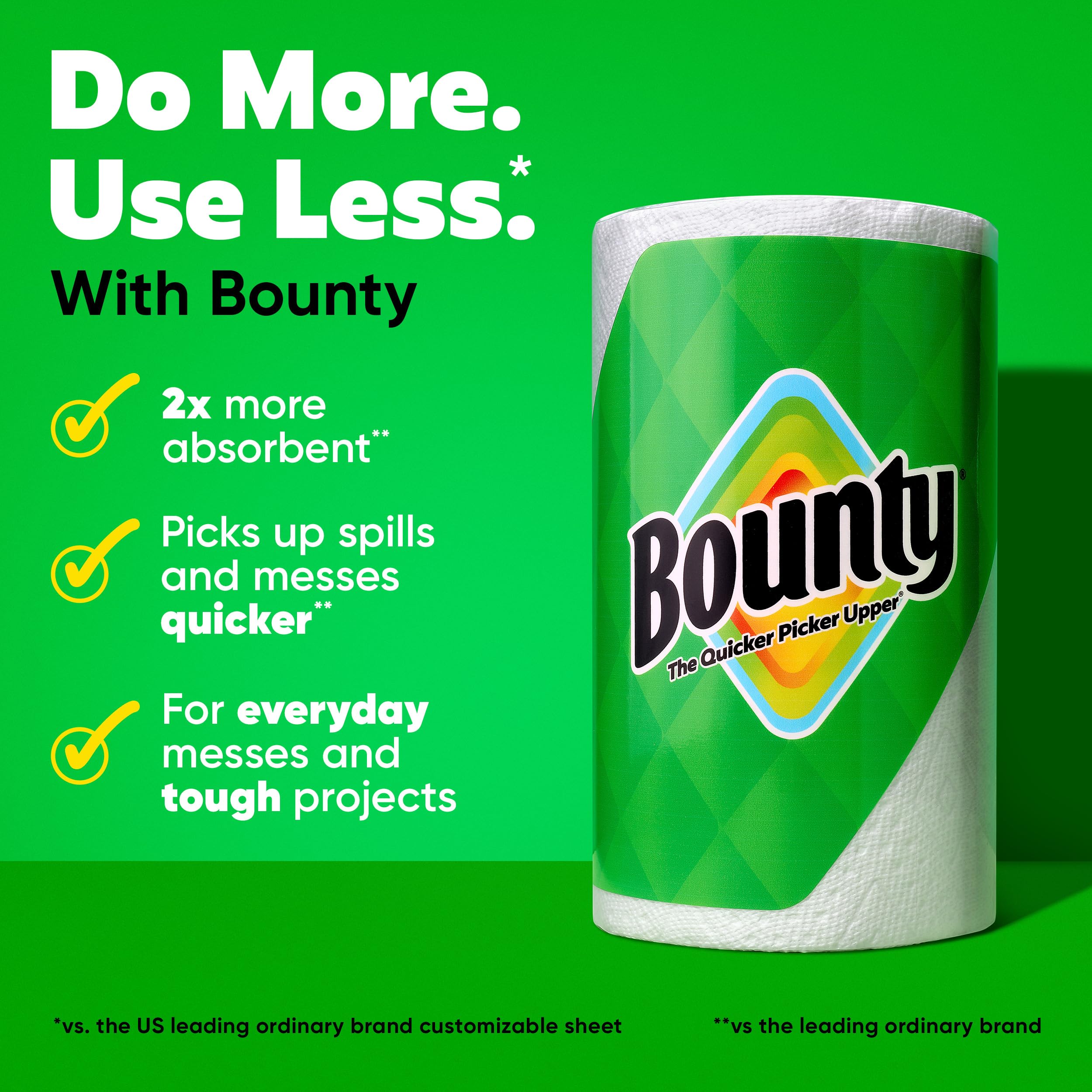 Bounty Select-A-Size Paper Towels, White, 8 Triple Rolls = 24 Regular Rolls - Image 2