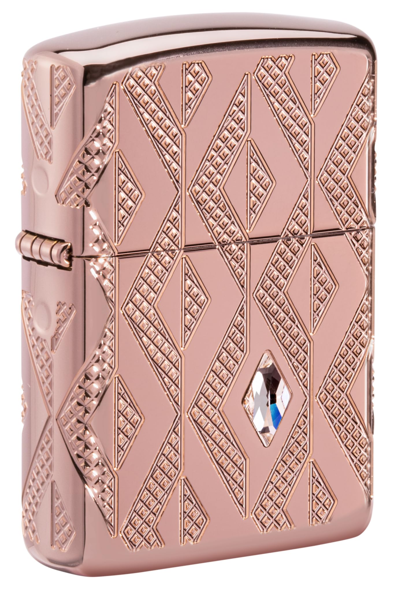 Briquet géométrique Zippo or rose pour sublimer vos soirées en terrasse