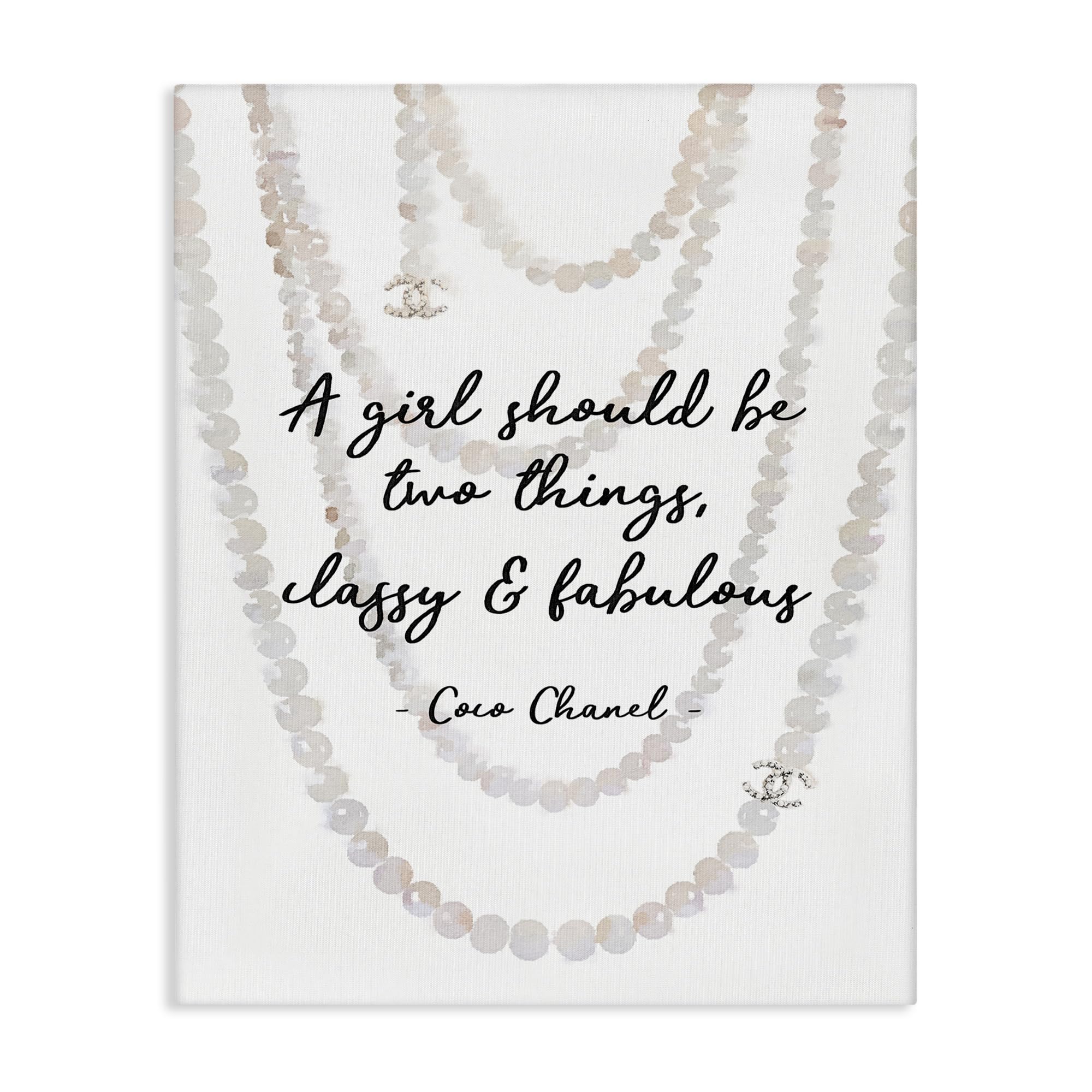 'Classy &amp; Fabulous Fashion Quote'| Canvas Art