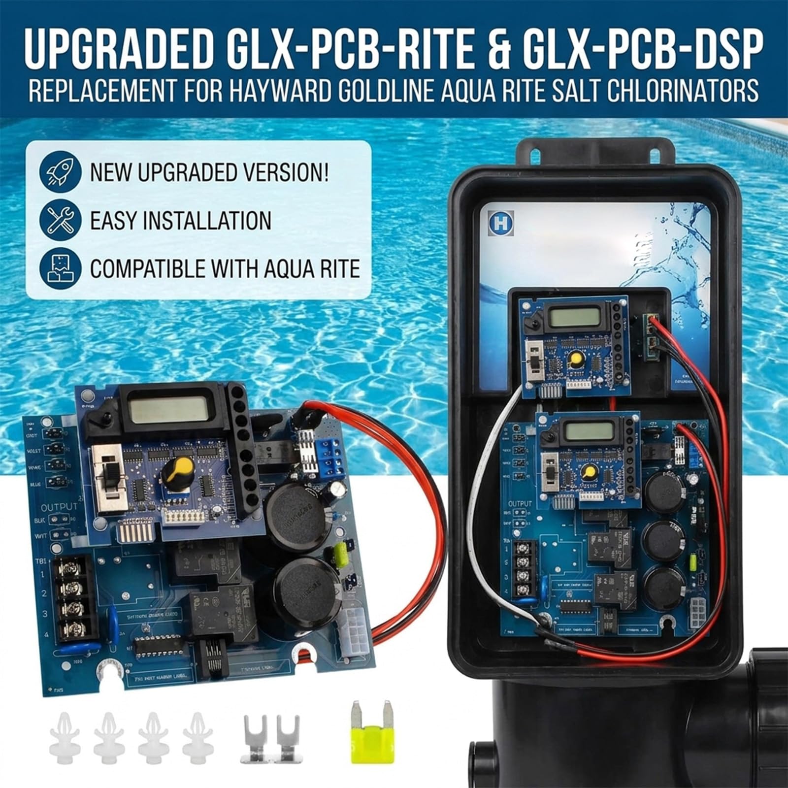 Kit PCB pour contrôle d'entretien de piscine