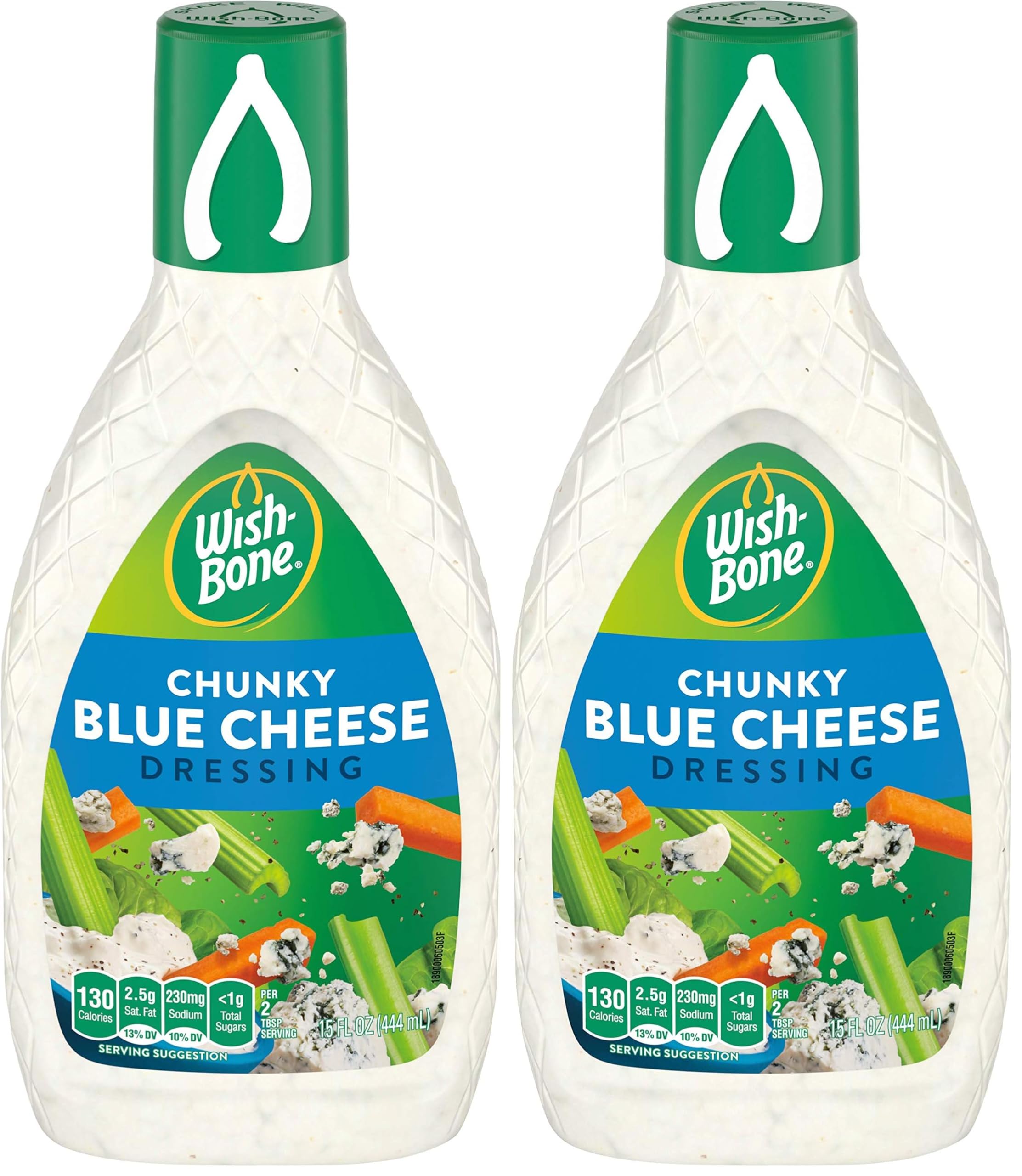 Wish-Bone Chunky Blue Cheese Salad Dressing, 15 FL OZ (Pack of 2)