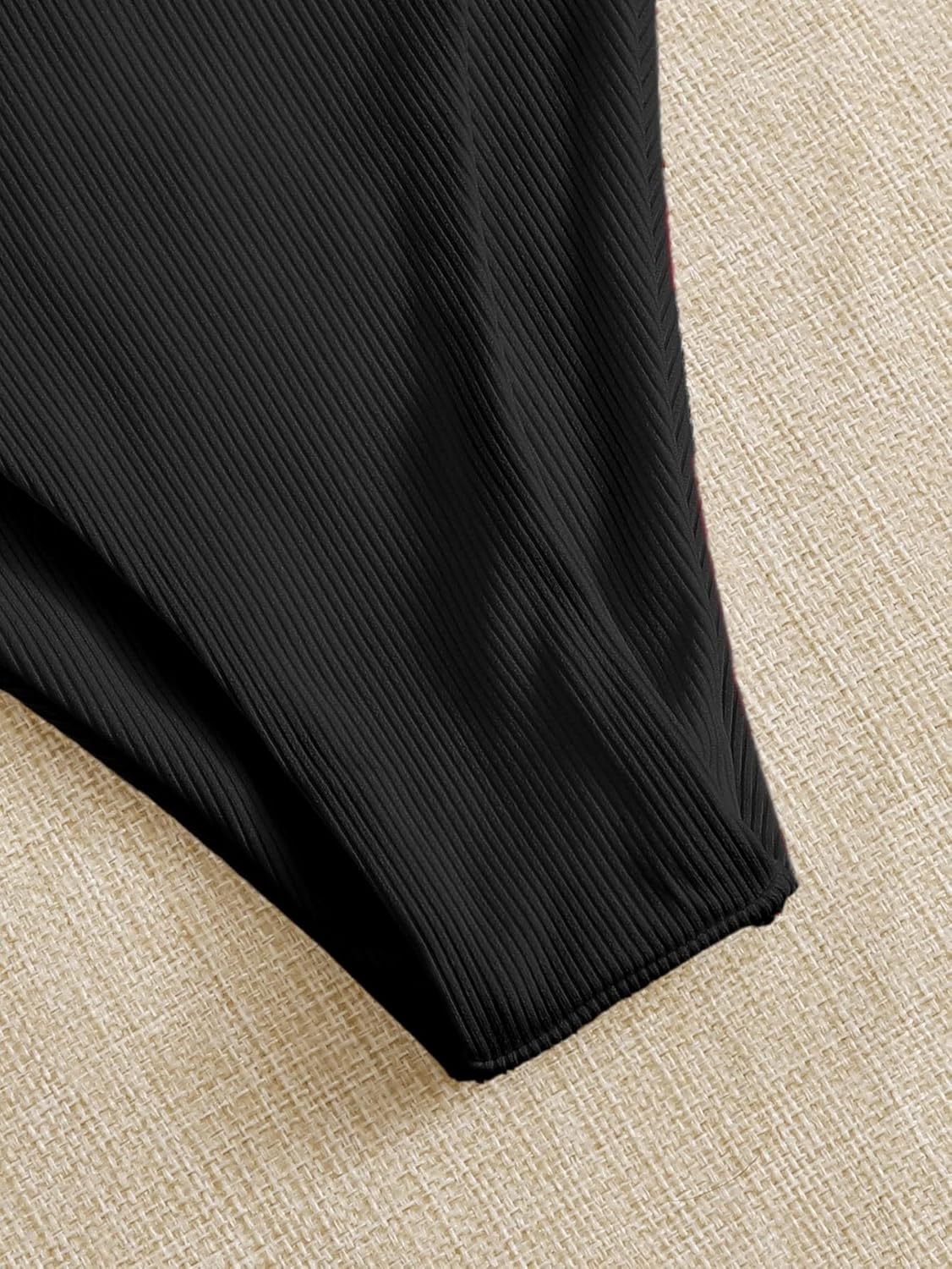 TOOSIS Bikini Sets for Women Sexy Rib Spaghetti Strap Bikini Plain 2 Piece Bathing Suit Bathing Suit