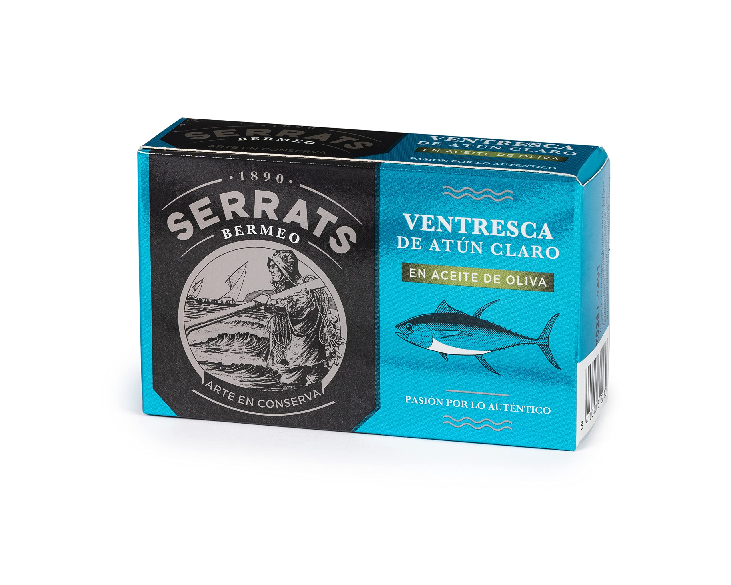 CONSERVAS SERRATS - Ventresca de Atún Claro en Aceite de Oliva Premium - 12 Latas x 115g (Total: 1380g) - La Parte Más Jugosa y Sabrosa del Atún - Elaboración Artesanal