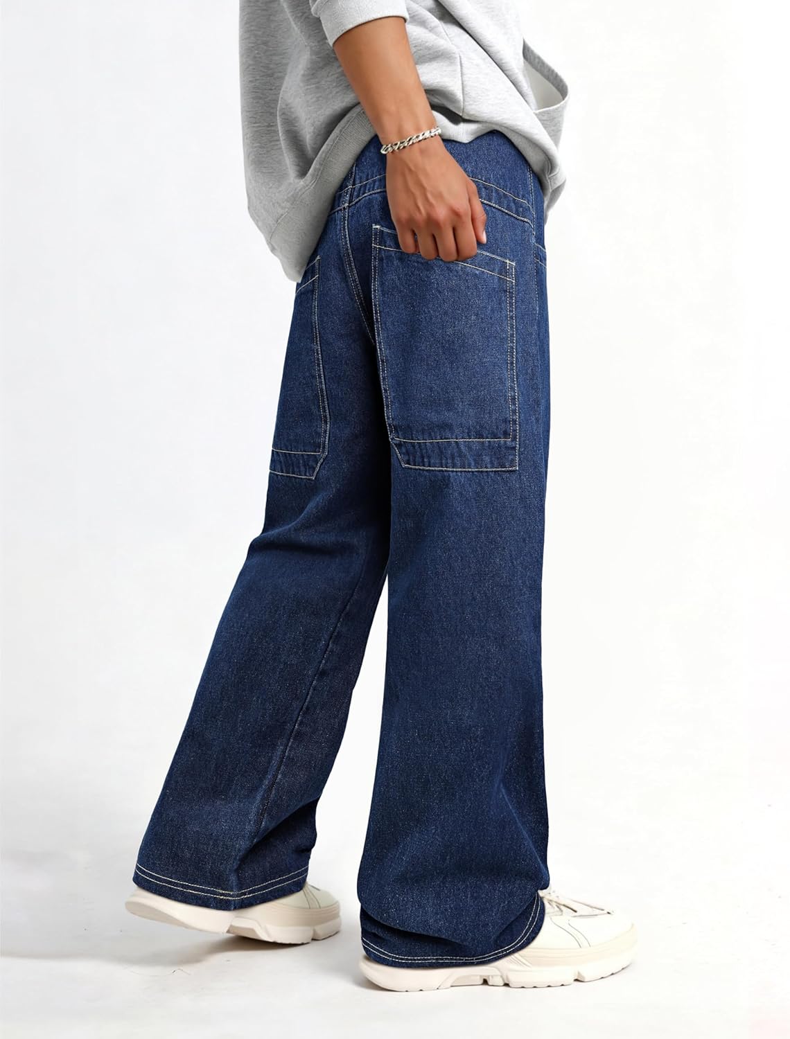 GINGTTO Mens Baggy Jeans Y2k Loose Fit Denim Pants for Men Wide Leg Streetwear - Image 5