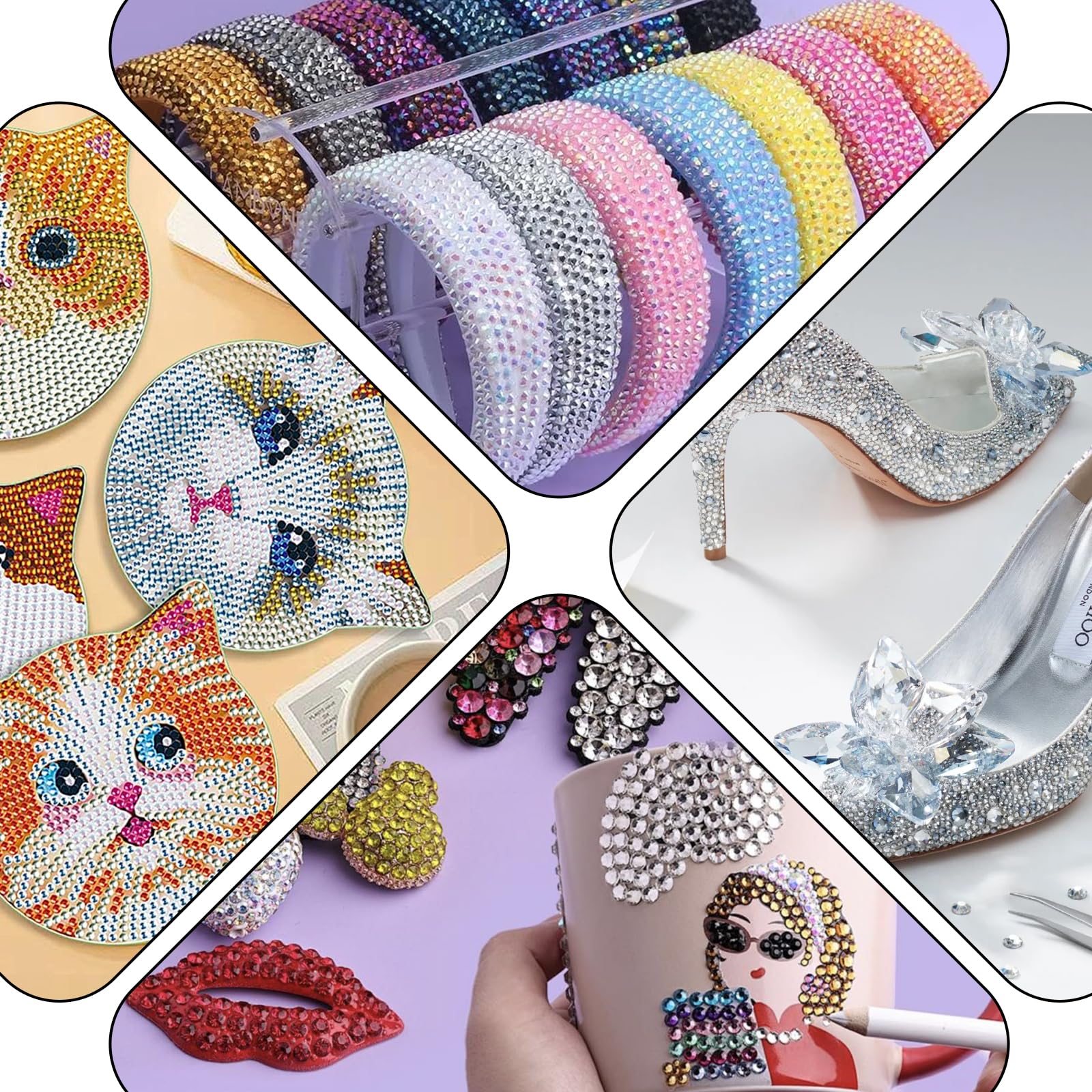 Brillantini Unghie 32000 Pcs 40 Colori Rhinestones 3mm, Cristalli per Bigiotteria e Nail Art, Decorazioni Unghie e Brillantini Viso con Pinzetta e pastello (Senza Colla)