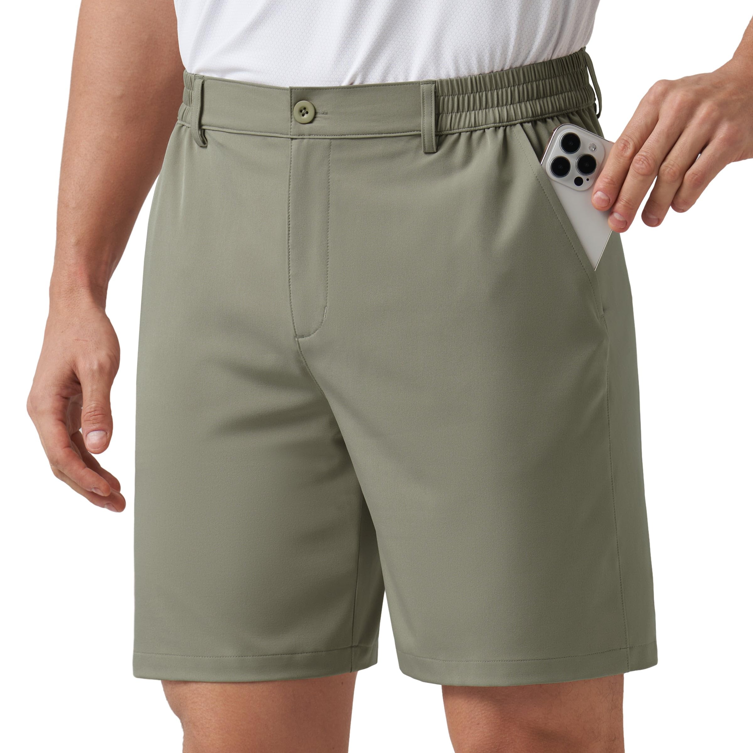 Willit Men's Shorts Golf Casual Shorts Lightweight Quick Dry Work Dress Shorts Stretch Hiking Shorts with Pockets