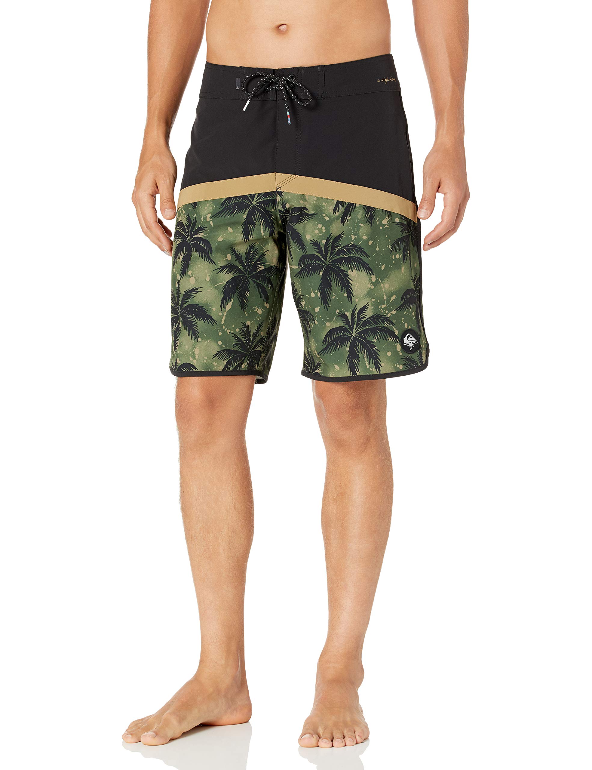 Men's Crypt Scallop 20 Boardshort Swim Trunk, Black, 33-image-44