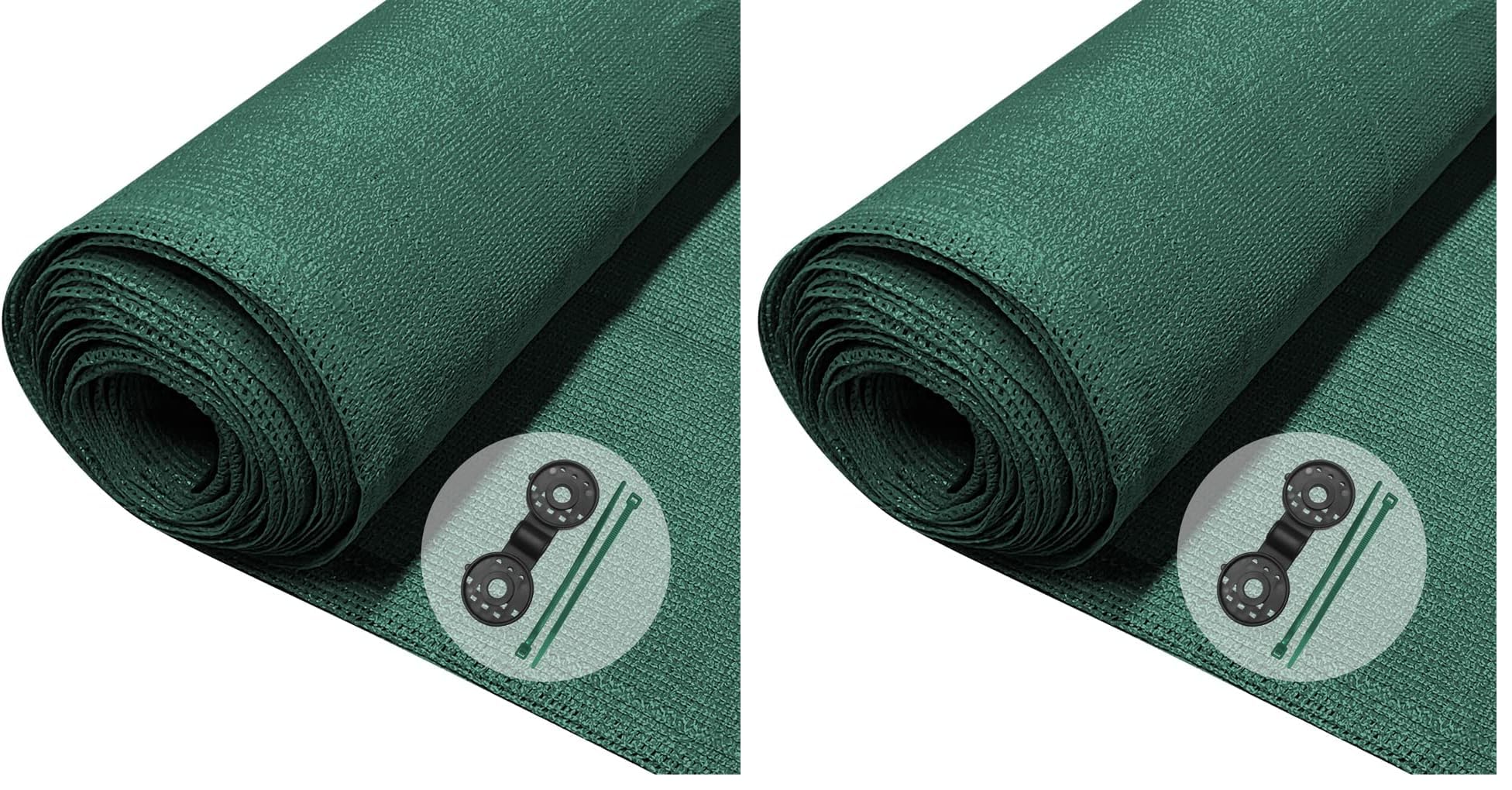 Brise vue occultant pour jardin et balcon vounot lot de 2 vert 1.5x20m