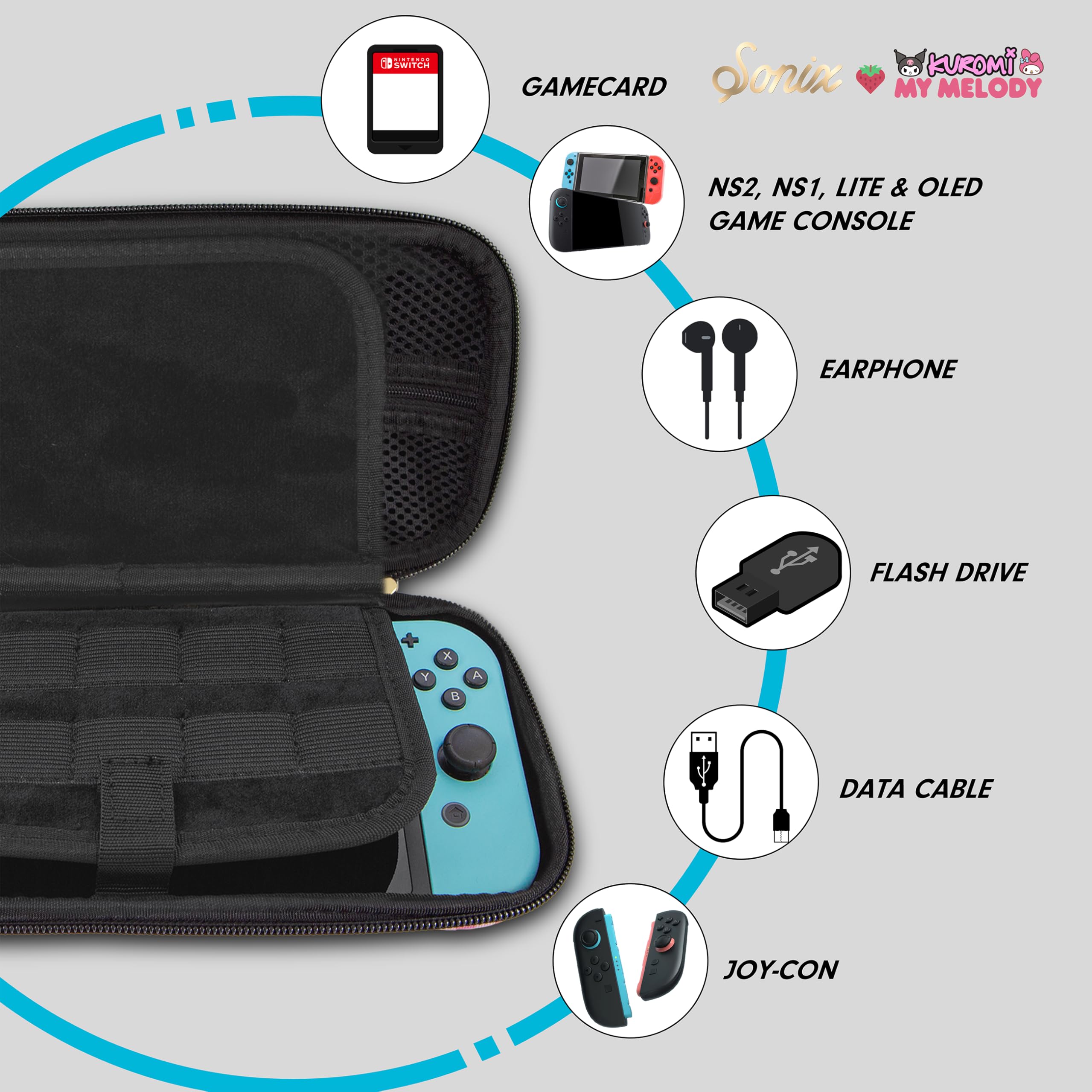 Amazon.com: Sonix x Sanrio Carrying Case for Nintendo Switch 2