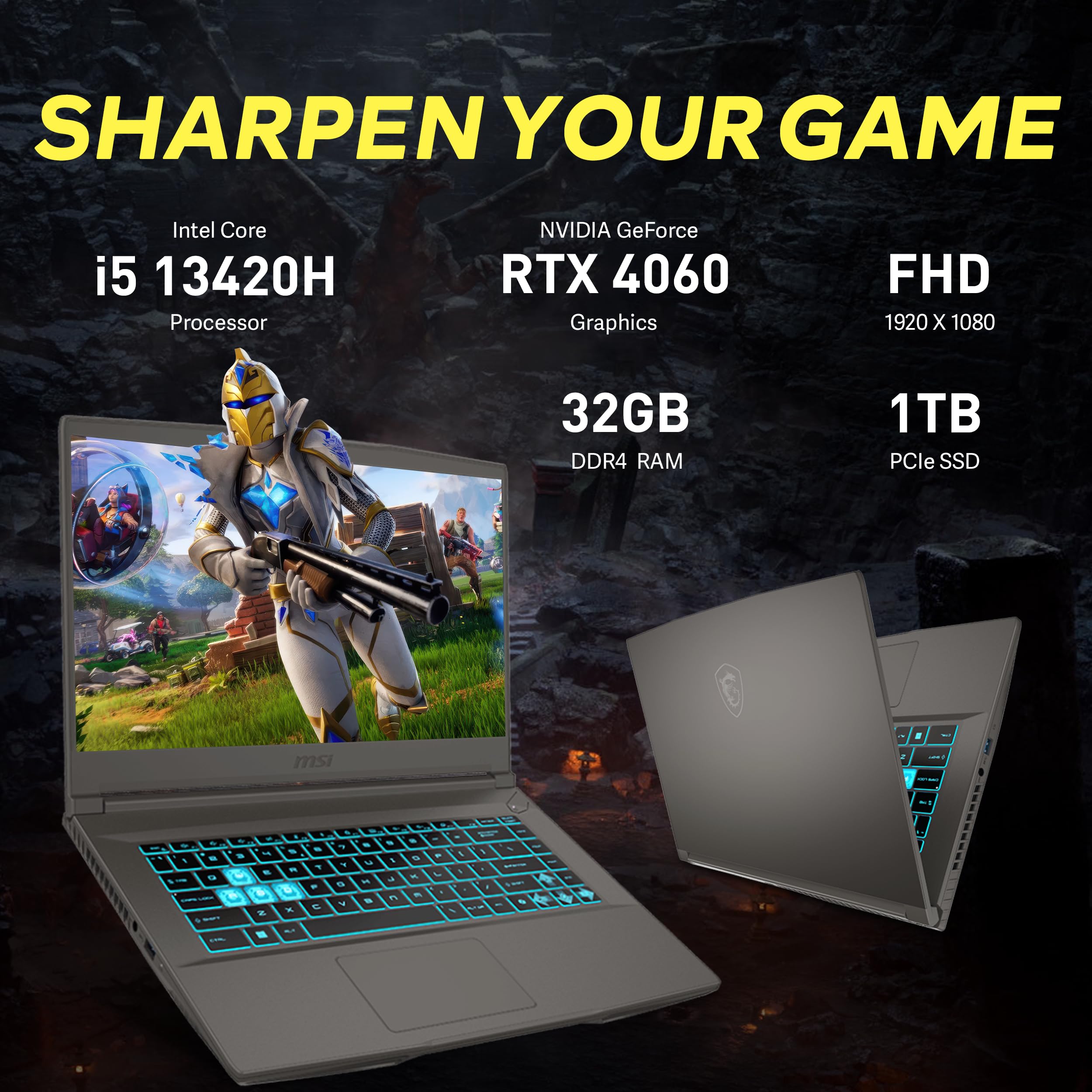 MSI Gaming Laptop MSI Thin Gaming Laptop – 15.6” FHD 144Hz, I5-13420H ...