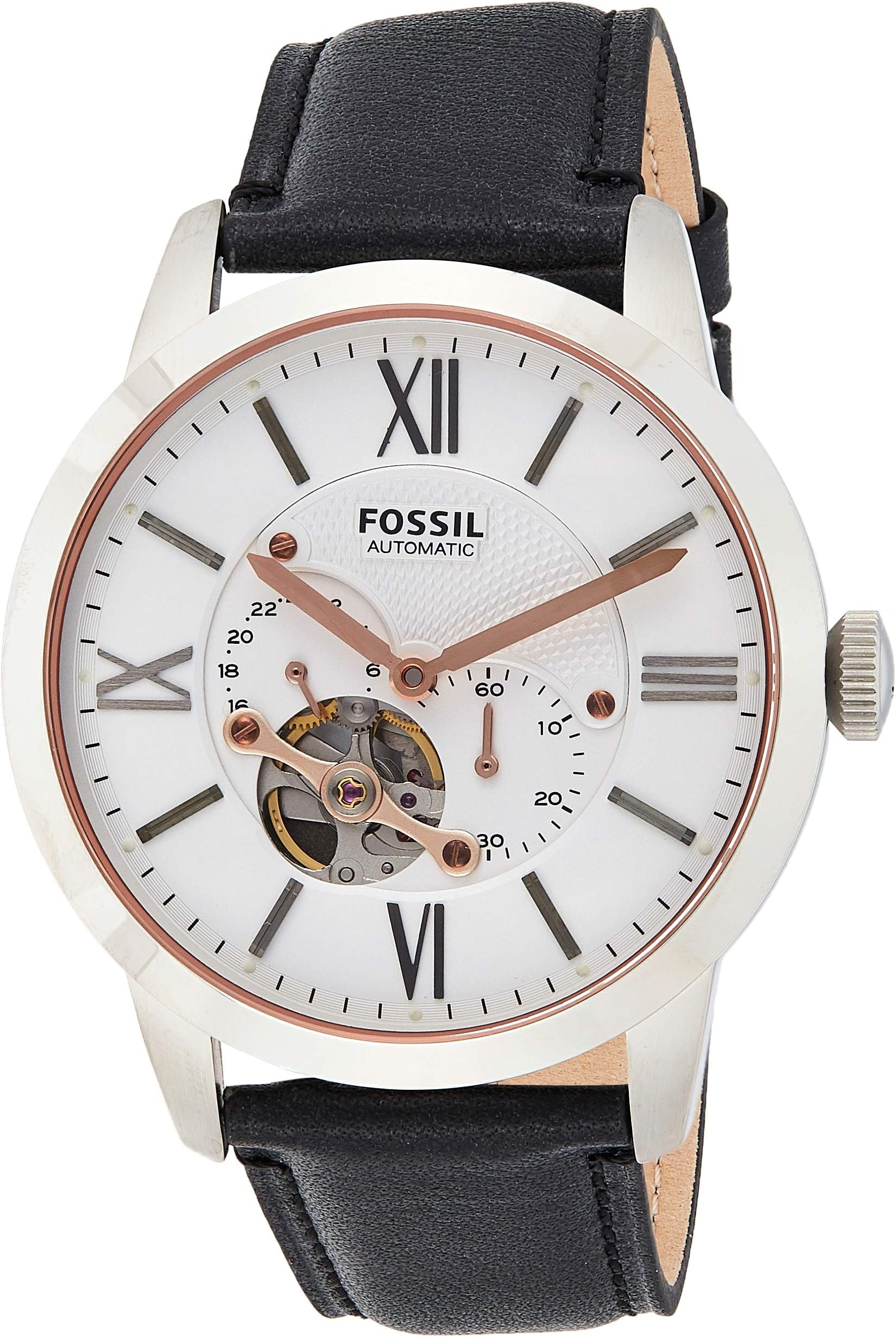 Townsman Men's Automatic Watch with Mechanical Movement and Skeleton Dial