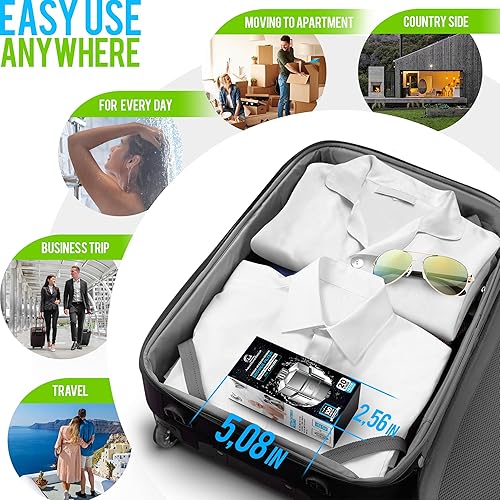 Miniatura 9 de AquaHomeGroup Filtro de ducha de 20 etapas para agua dura, filtro universal de alto rendimiento para cloro, fluoruro, metales pesados, filtro de