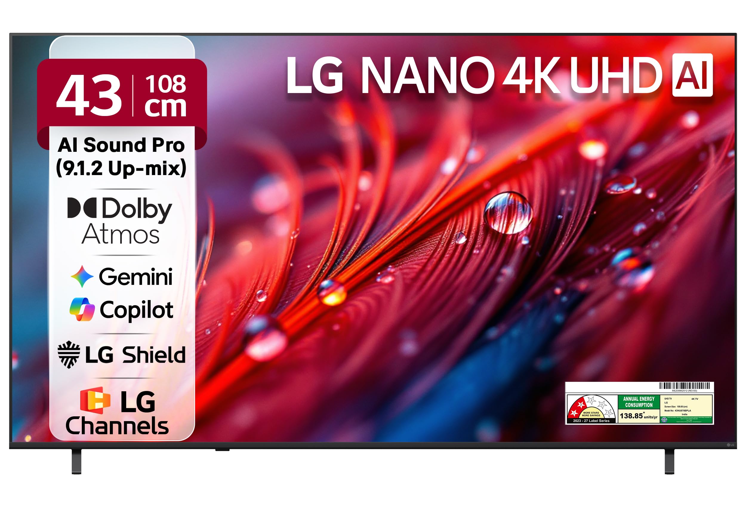 LG 108 cms (43 inches) NU87 AI Series Nano 4K Ultra HD Smart webOS VA LED TV 43NU870BPLA-image-16