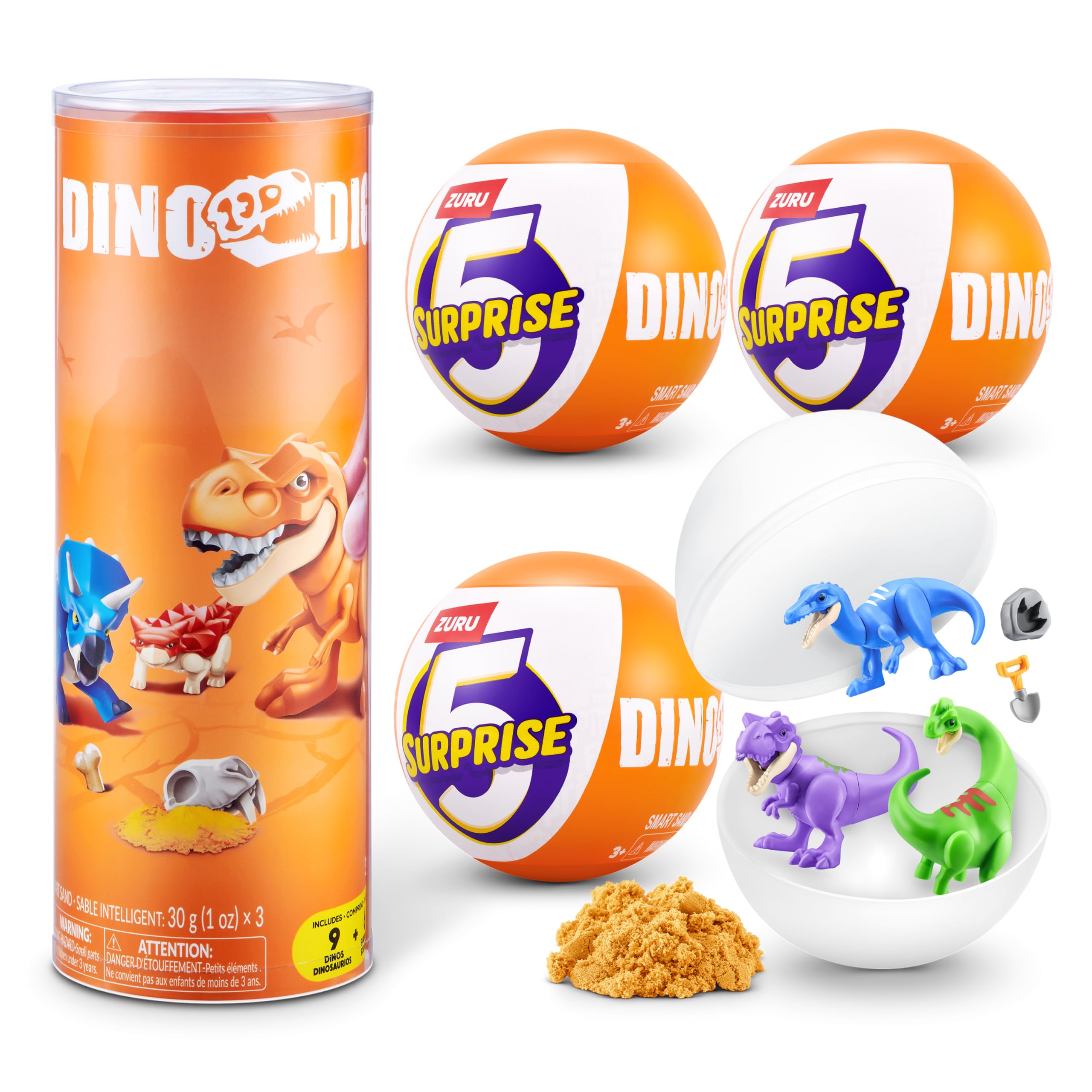 5 Surprise Dino Capsule Series 1 (3 PACK) by ZURU