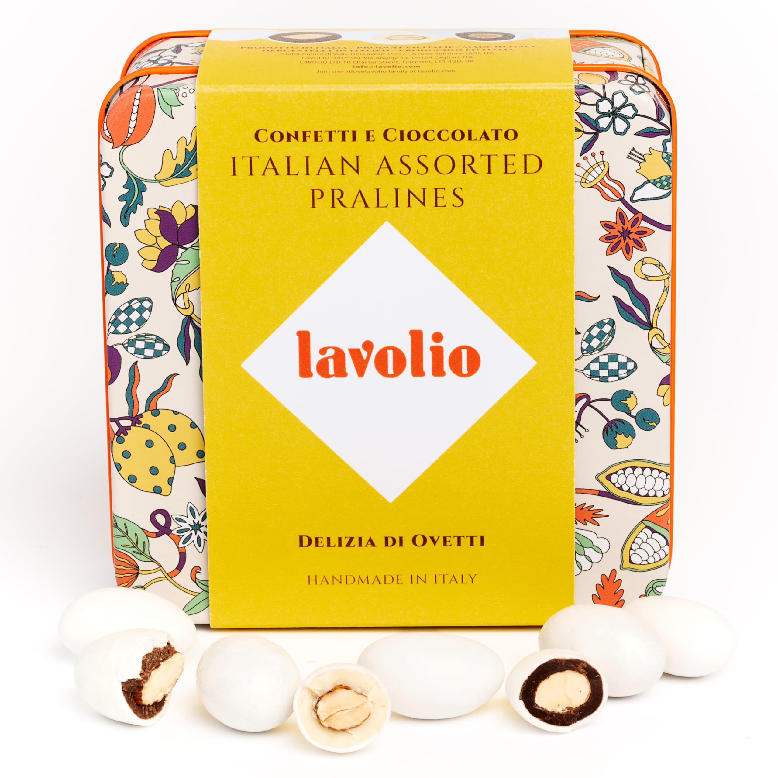 NUTTY MINI EGGS Confectionery Gift Box – Assortment of Pralines with Candied and Dried Fruit – Chocolate Covered fruit & Nut Chocolate Gift Set – Gluten Free – 250g