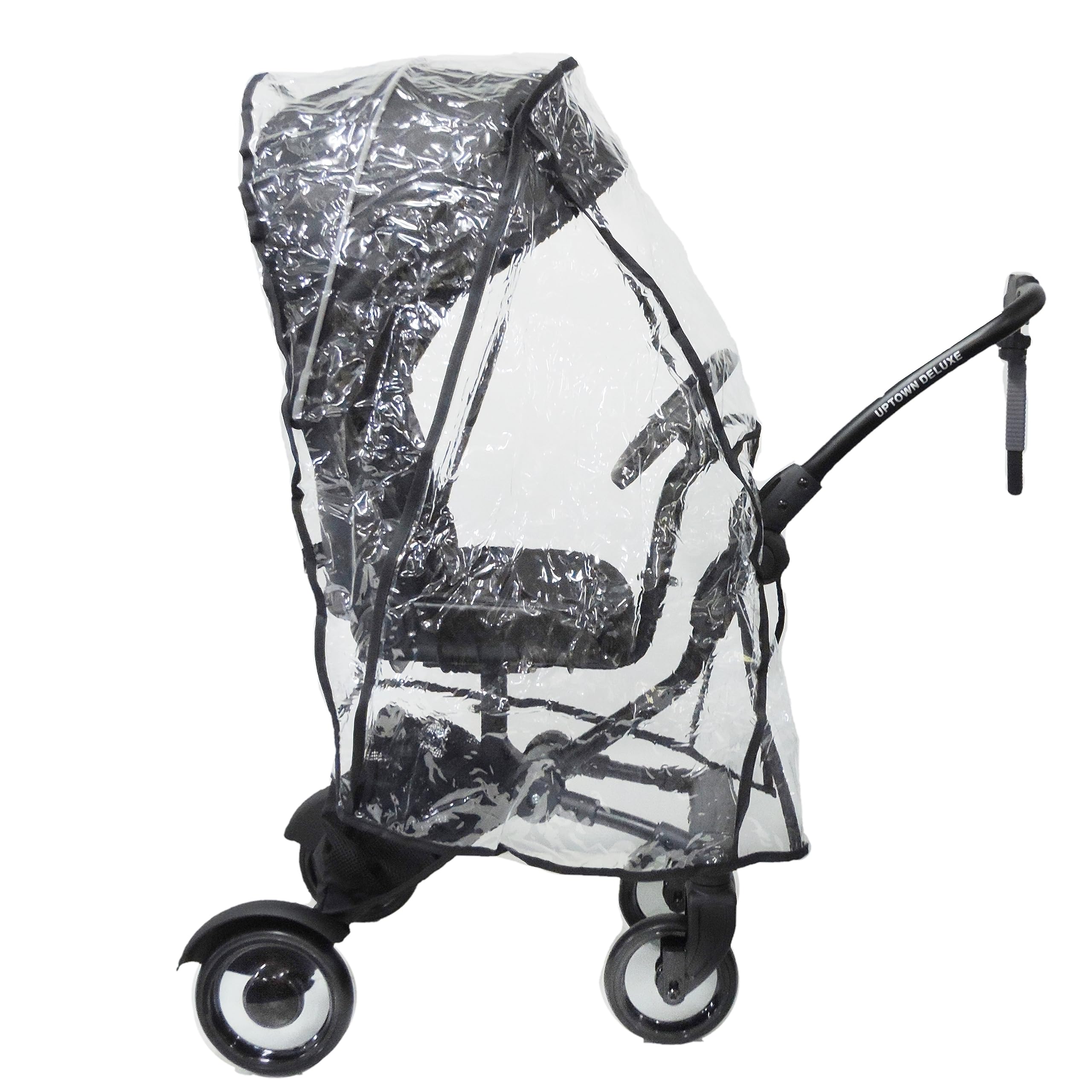 Eichhorn Uptown-Rider Deluxe Geschwistersitz Anhänger für Kinderwagen inklusive Regenschutz und Sonnenverdeck, Schwarz