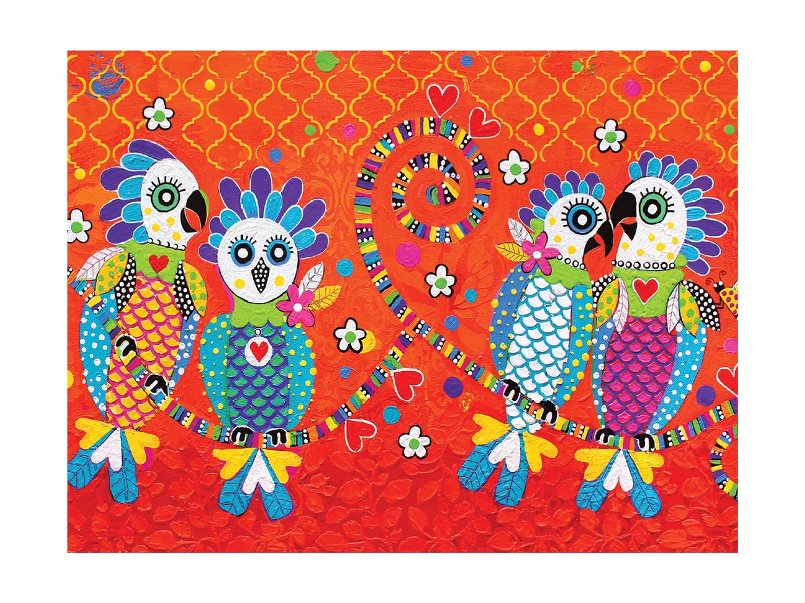Maxwell & Williams Red Love Hearts Animal Printed Tea Towel With Fan Club Design, 1% Cotton, 5 X 7 Cm